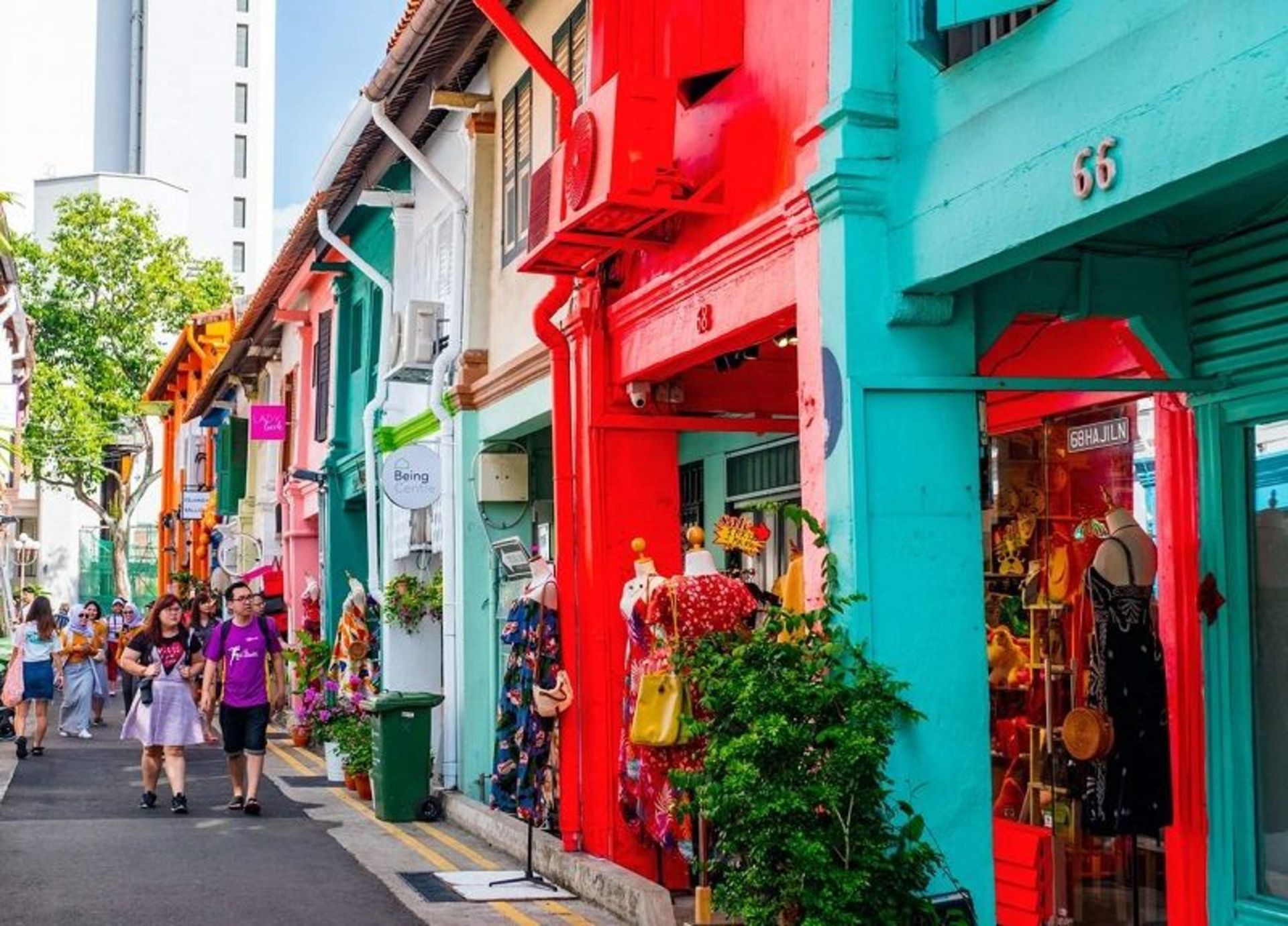 خیابان Haji Lane, Singapore؛ منبع عکس: وب‌سایت Klook.com، عکاس: نامشخص