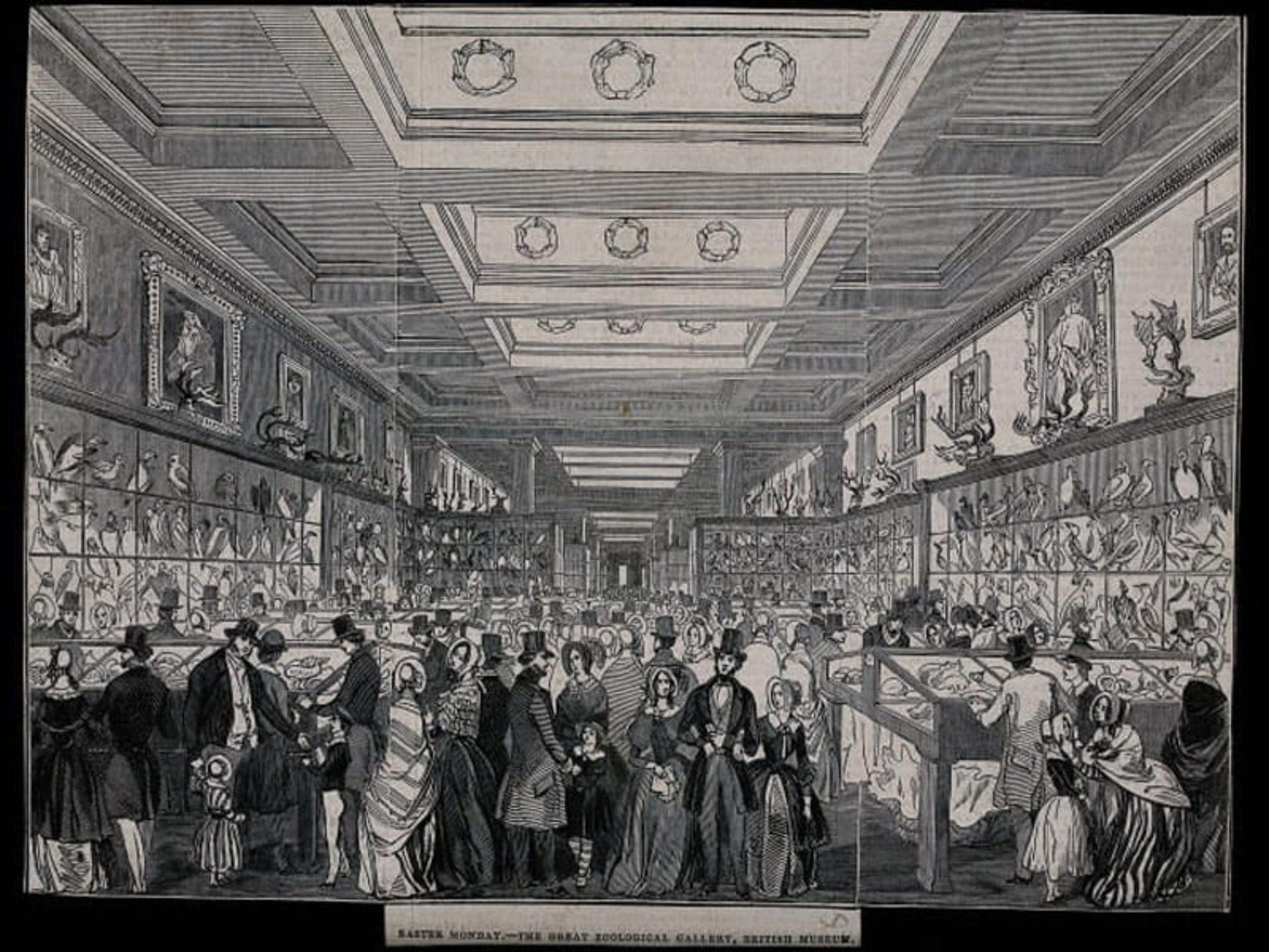 موزه بریتانیا در اواخر قرن هجدهم؛ منبع عکس: Europeana، عکاس: نامشخص