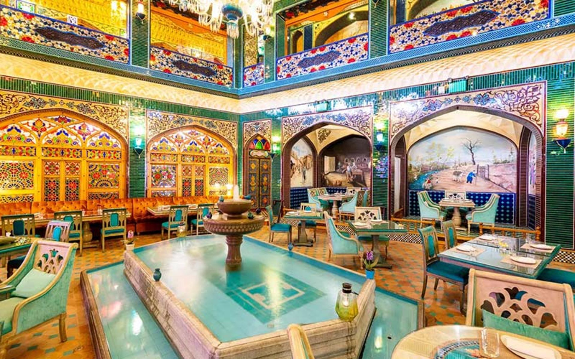 فضای داخلی رستوران پریسا سوق واقف دوحه، منبع عکس: morecravings.com، عکاس: نامشخص