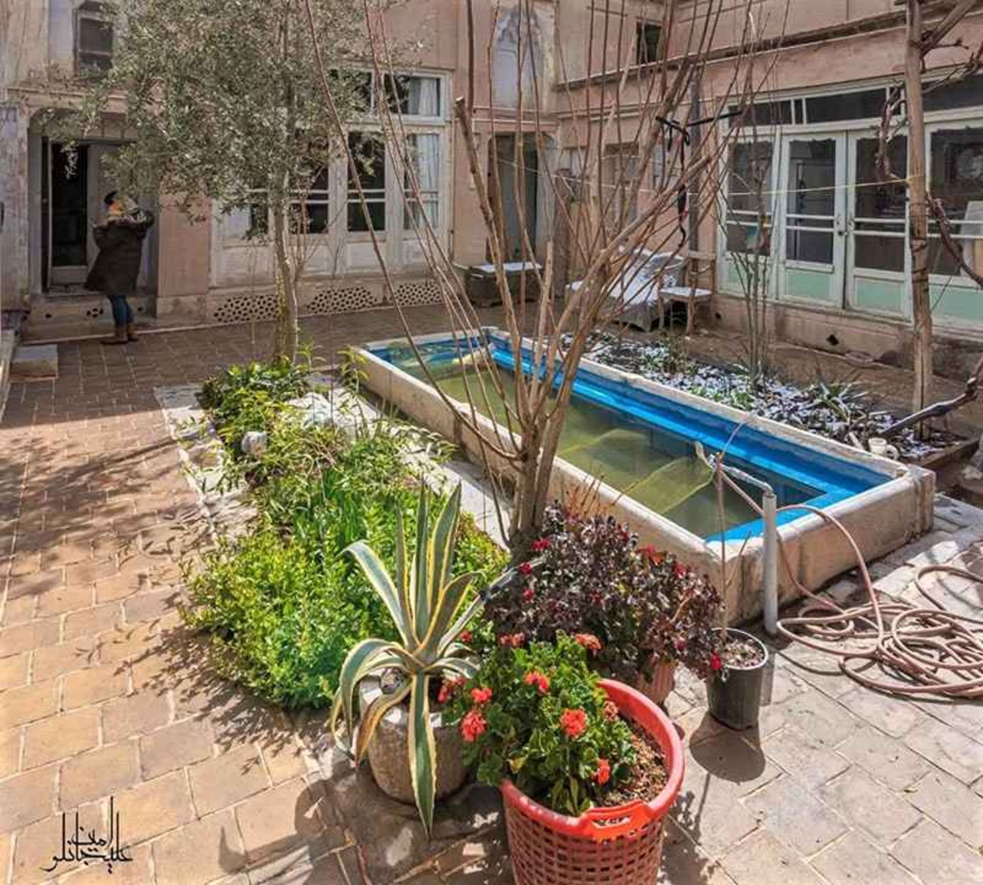 حیاط سرسبز خانه شهشهانی اصفهان، منبع عکس: alijanlou.amin@، عکاس: امین علیجانلو