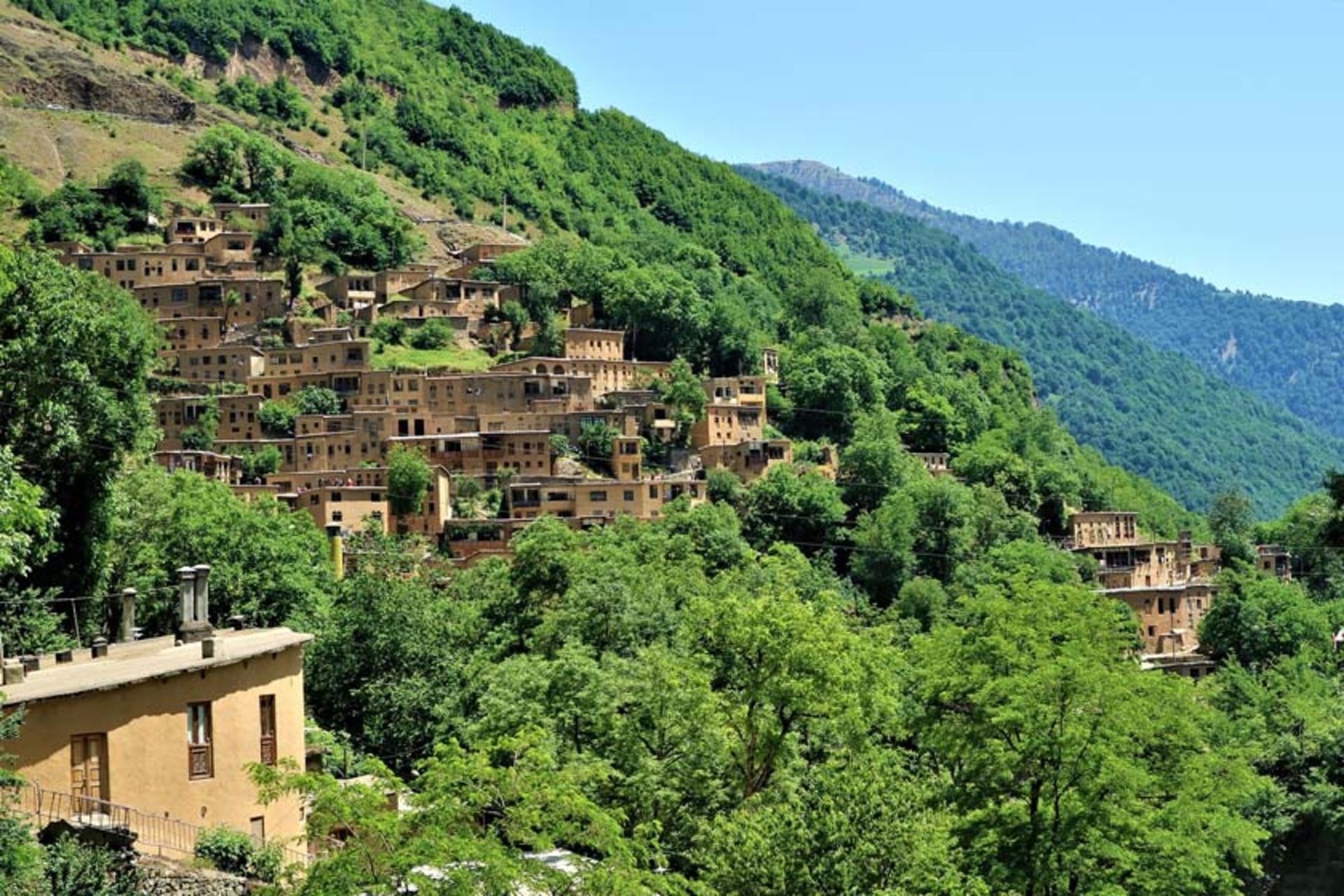 روستای پلکانی ماسوله، منبع عکس: ویکی مدیا، عکاس: مجتبی مطبوعی
