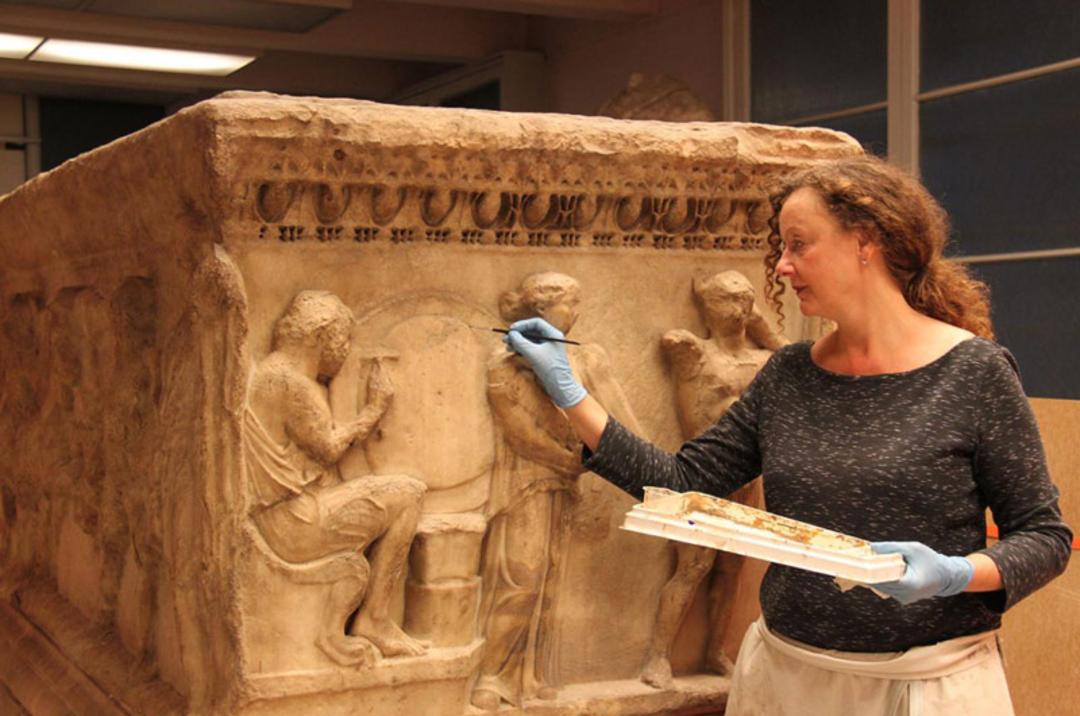 بخش حفاظت و پژوهش علمی موزه بریتانیا؛ منبع عکس: British Museum، عکاس: نامشخص