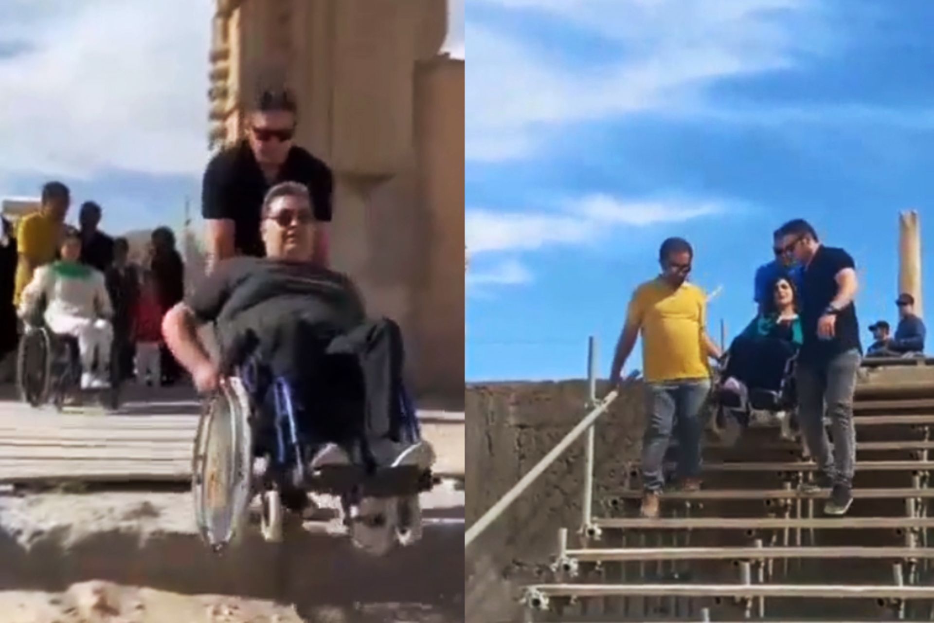مشکلات معلولان در تخت جمشید