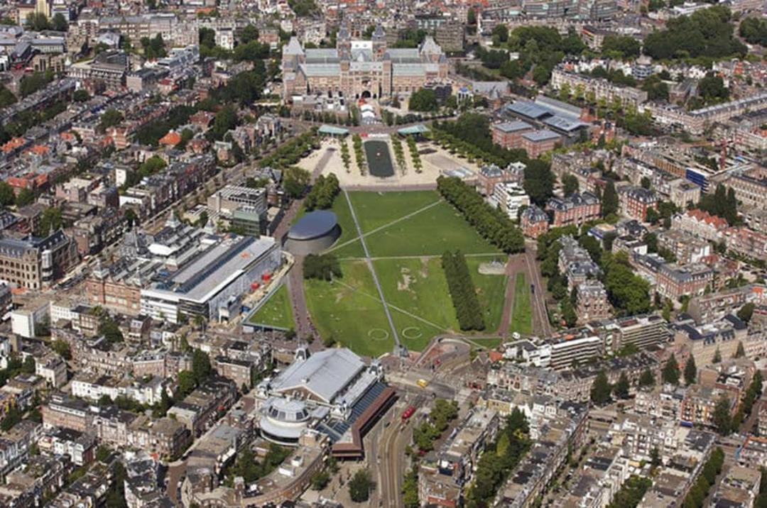 عکس هوایی از موزه ونگوگ آمستردام؛ منبع عکس: Amsterdam Sights