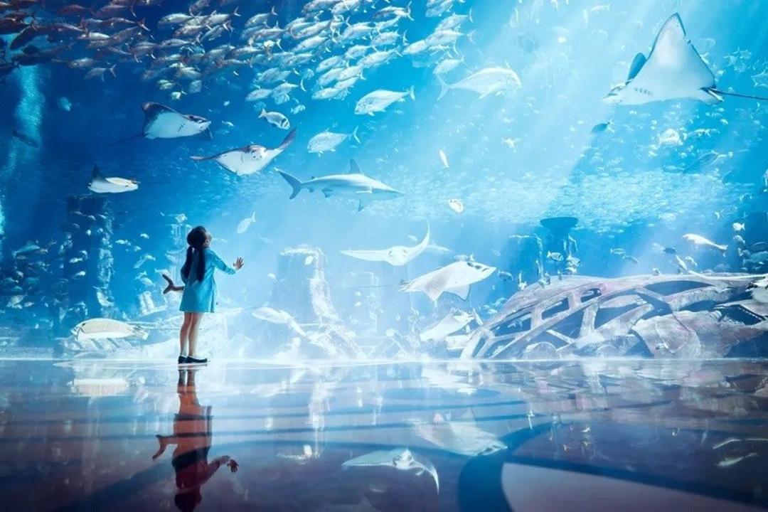 آکواریوم بزرگ هتل آتلانتیس رویال دبی؛ منبع عکس: وب سایت Atlantis.com. عکاس: نامشخص