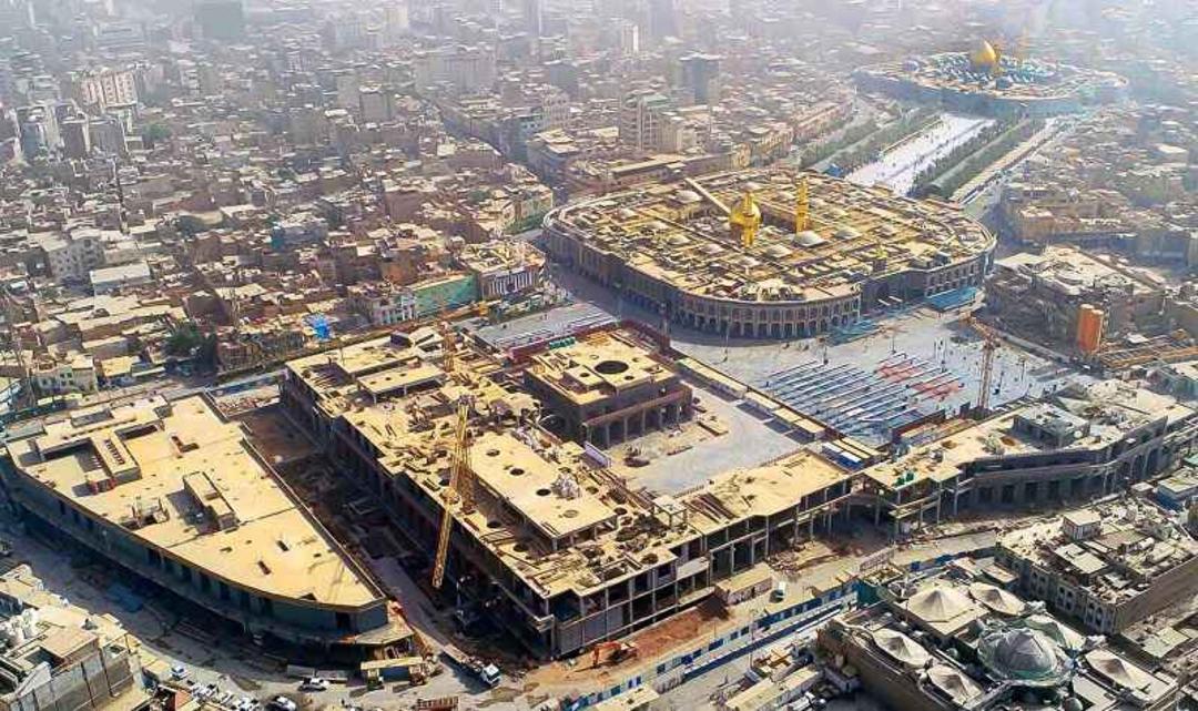 نمای هوایی صحن حضرت زینب (س) در کربلا؛ منبع عکس: خبرگزاری مهر؛ عکاس: نامشخص