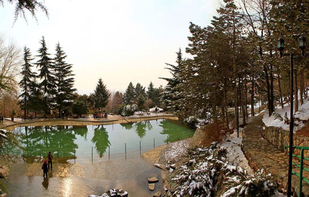 برف زمستانی در پارک جمشیدیه تهران؛ منبع عکس: گوگل مپ؛ عکاس: مهدی رضایی