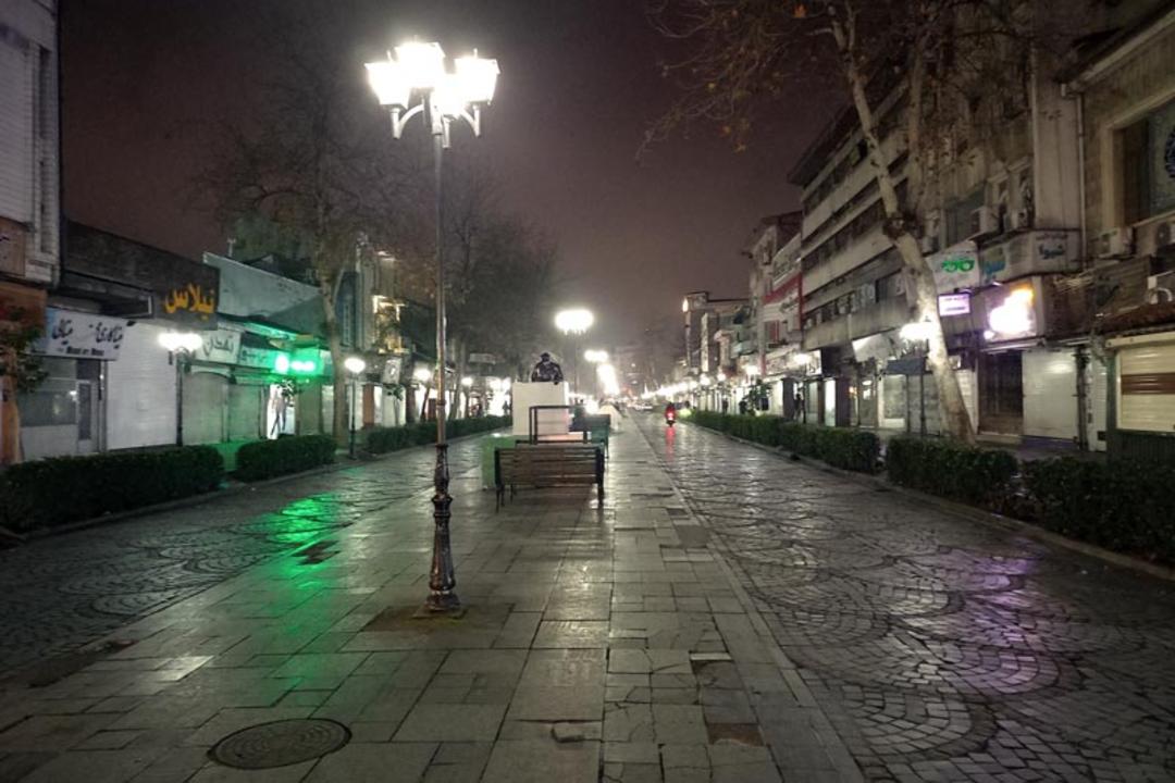 پیاده راه سنگفرش خیابان علم الهدی رشت