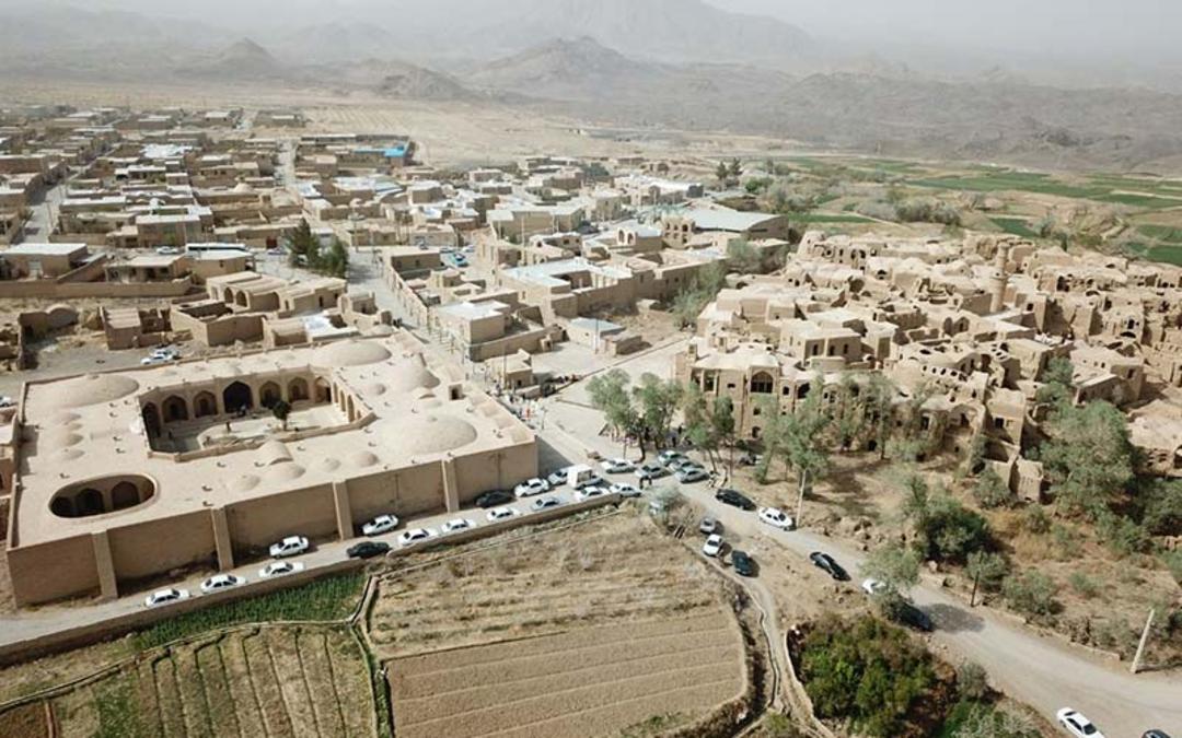 عکس هوایی از بافت تاریخی روستای خرانق، منبع عکس: گوگل مپ، عکاس: Travel Guid