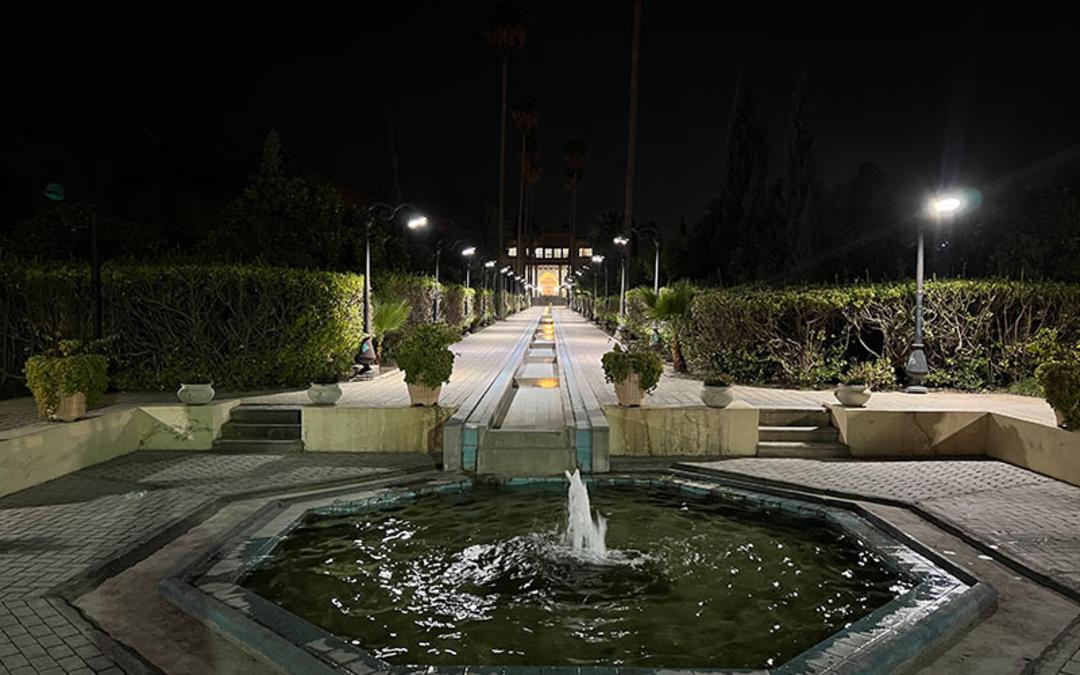 باغ دلگشا شیراز در شب