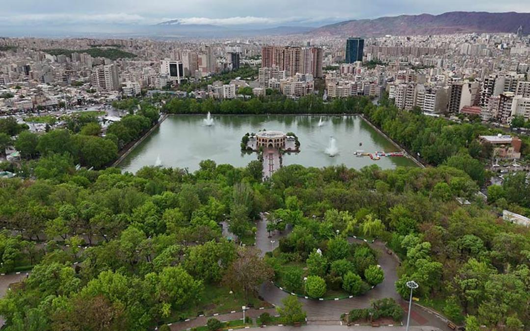 دریاچه زیبای پارک ائل گلی تبریز