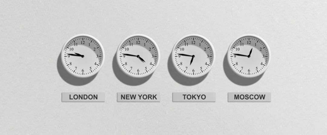 ساعت های لندن نیویورک توکیو مسکو؛ منبع عکس: Clock Corner