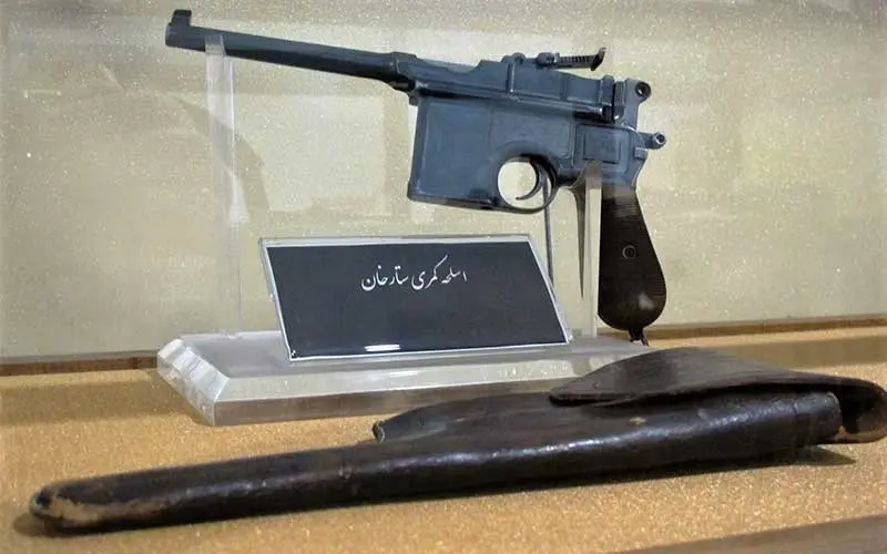 تفنگ ستارخان در موزه مشروطه تبریز، منبع عکس: chtn.ir، عکاس: نامشخص