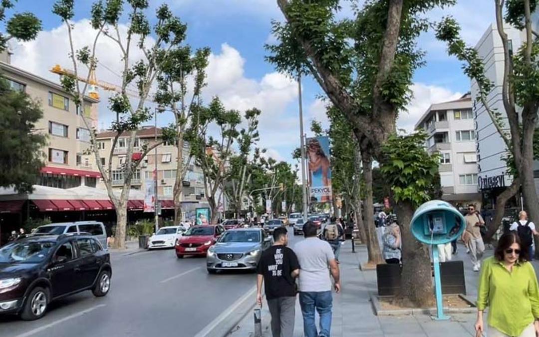 گردشگران در پیاده راه خیابان بغداد