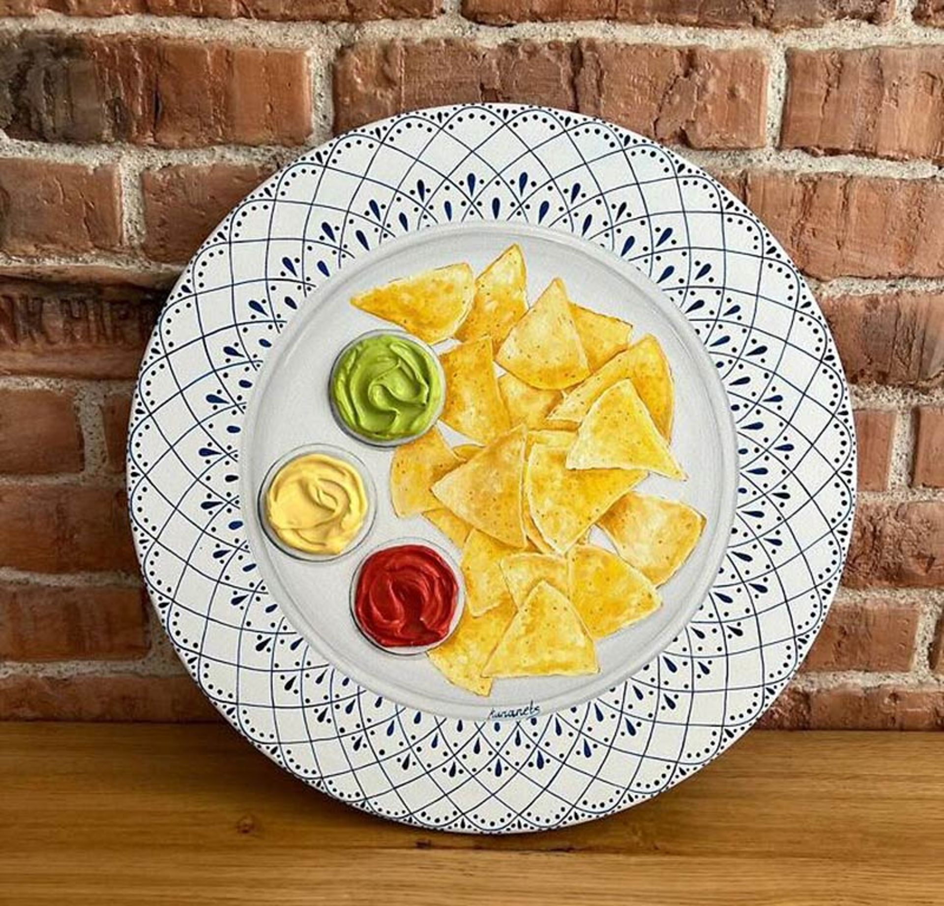 نقاشی اسنک و سس روی بشقاب