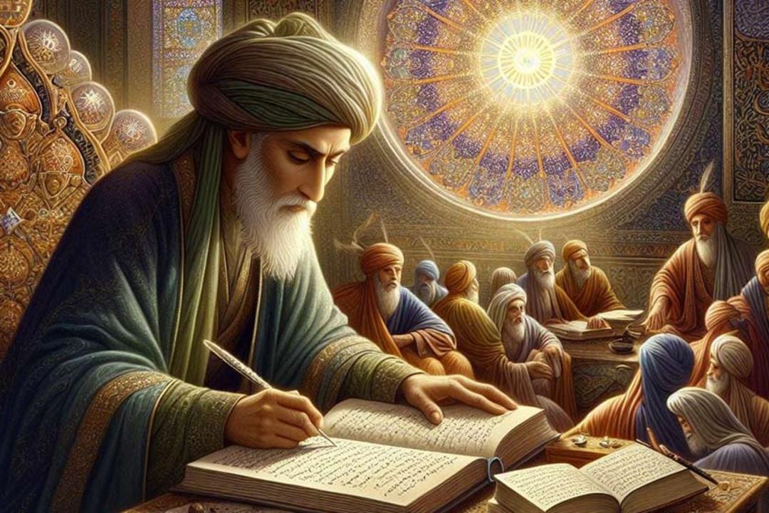 تصویر ناصرخسرو ساخته شده با هوش مصنوعی