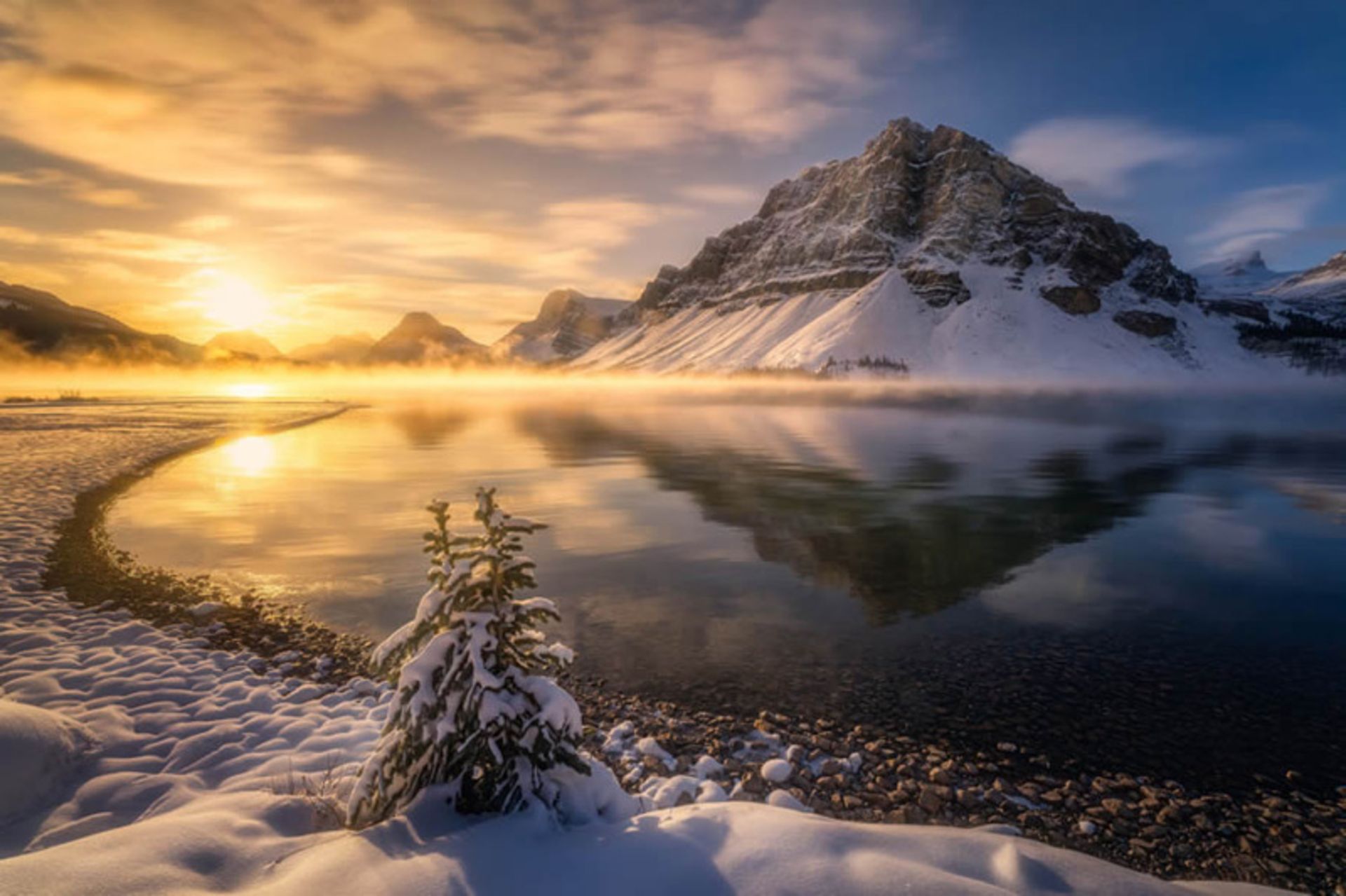 زمستان دریاچه ای در کانادا