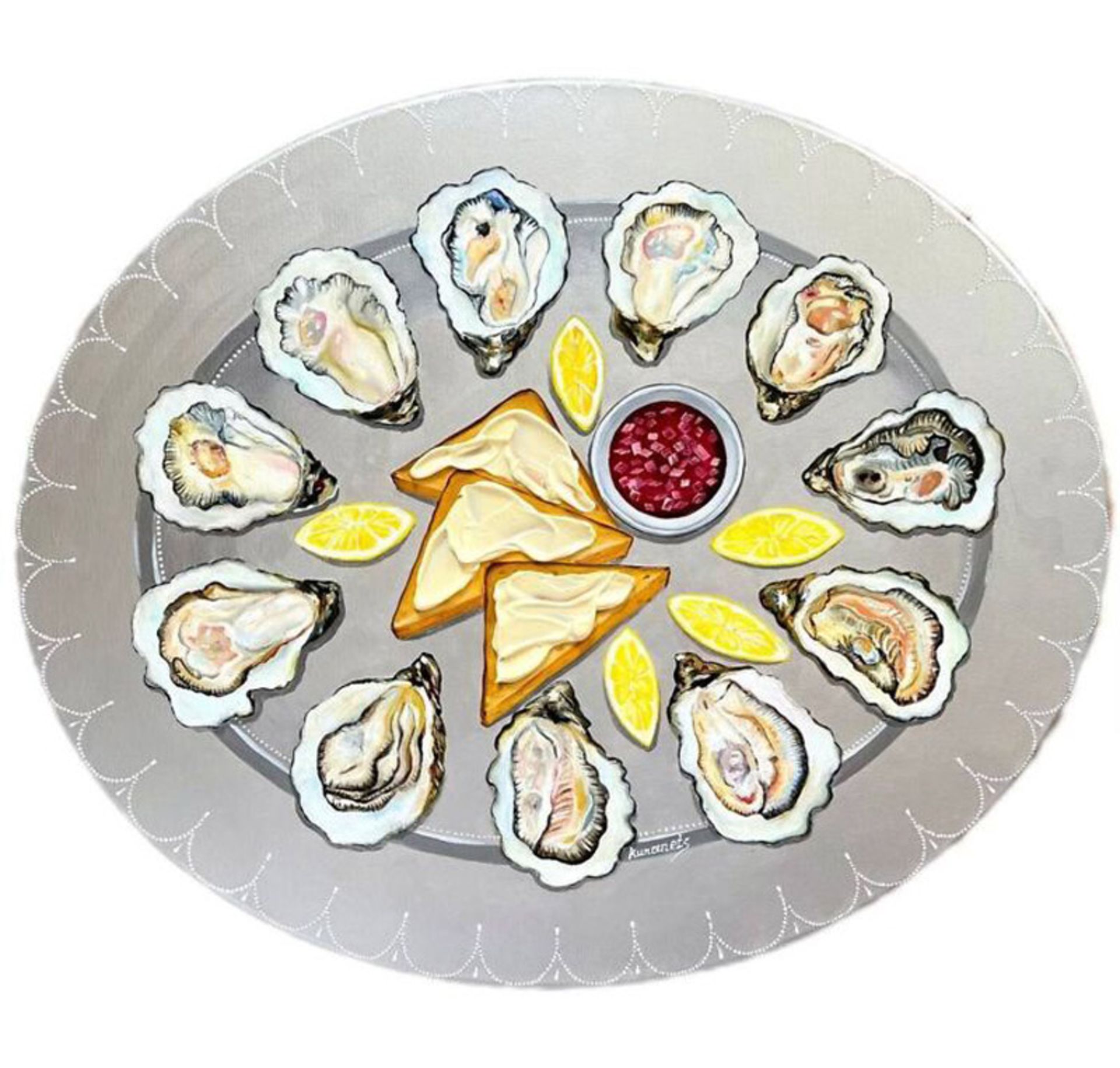 بشقاب صدف نقاشی شده