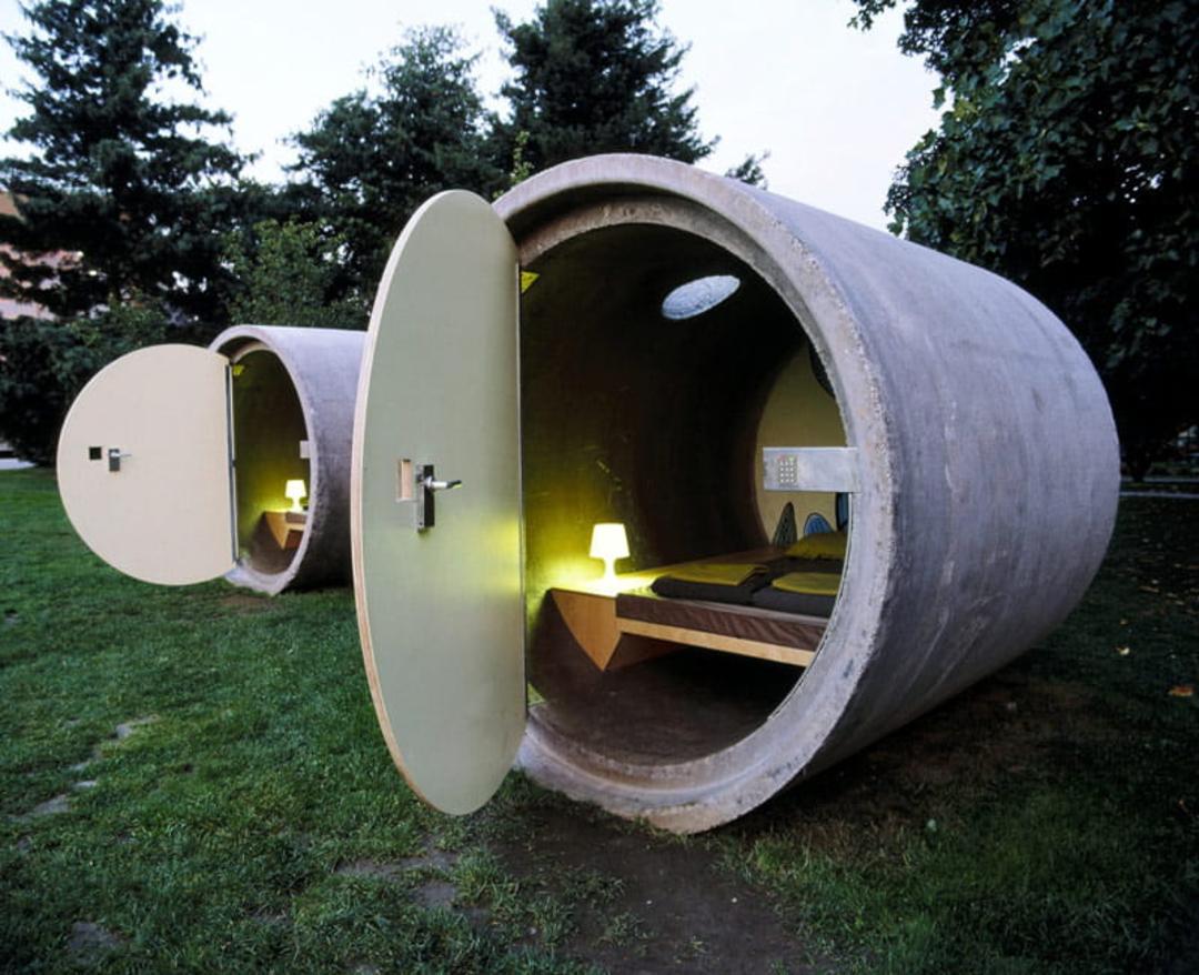 اتاق‌ های هتل داس پارک اتریش؛ منبع عکس: Unique and Unusual Hotels، عکاس: Dietmar Tollerian