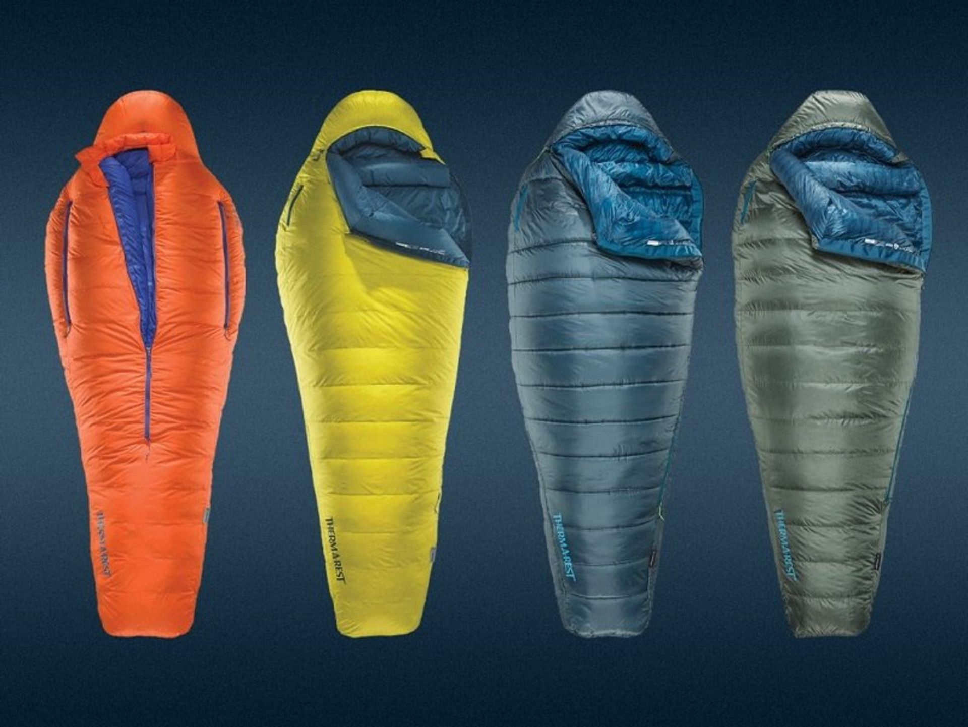 کیسه خواب های رنگارنگ؛ منبع عکس وب سایت Thermarest.com. عکاس نامشخص