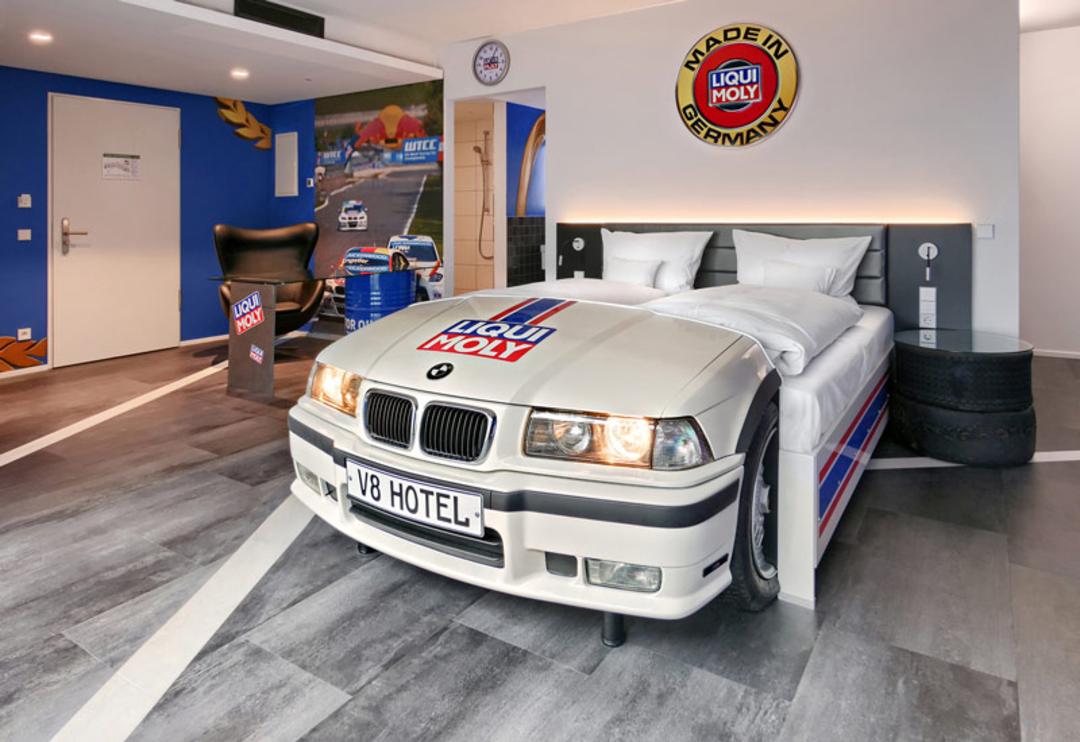 اتاق هتل وی ۸ آلمان؛ منبع عکس: V8 Hotel، عکاس: Frank Hoppe