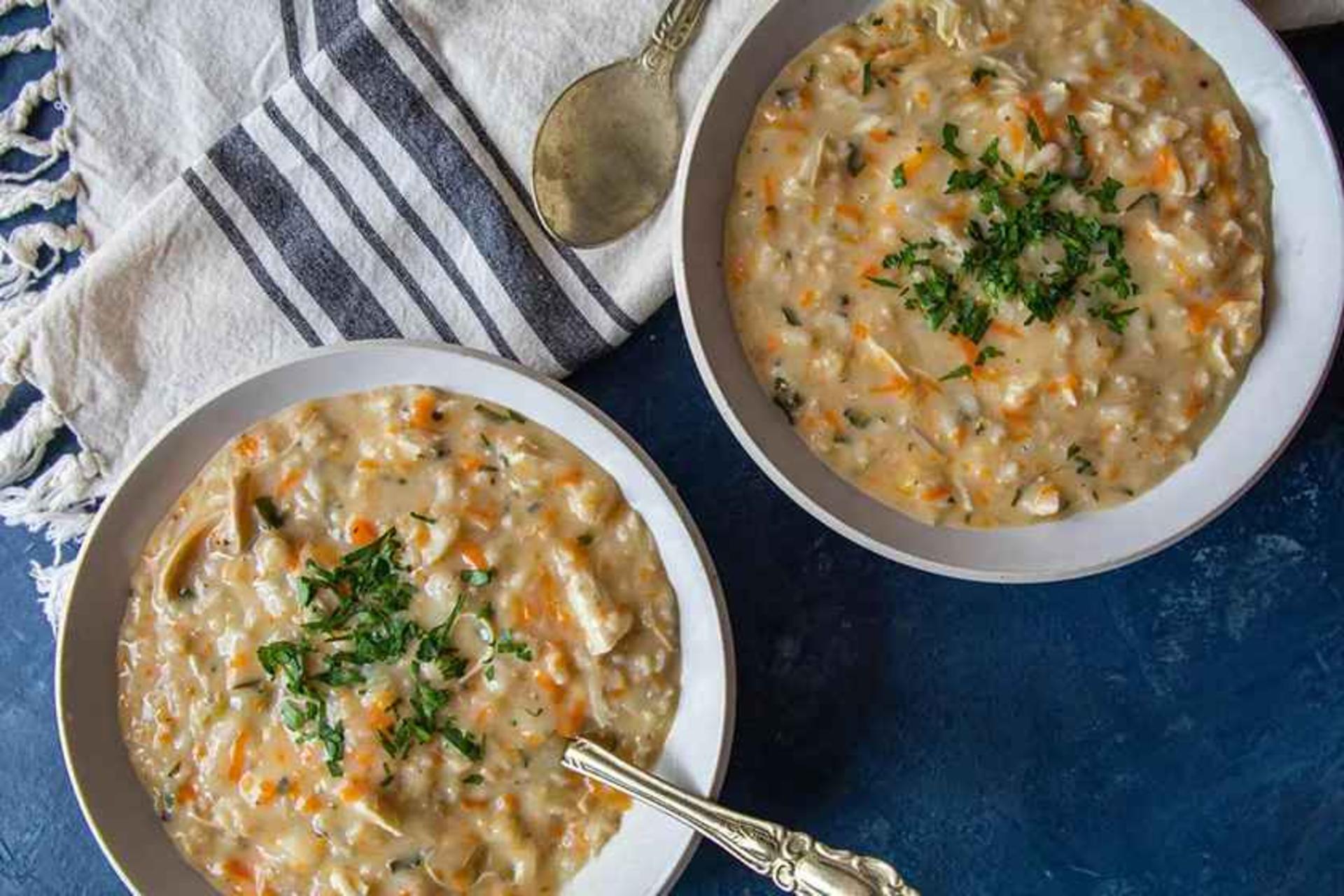 سوپ شیر و مرغ، منبع عکس: foodnetwork.com، عکاس: نامشخص