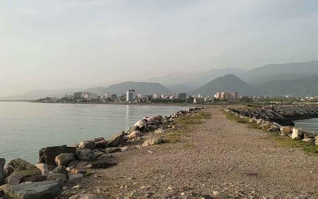 مسیر دماغه ساحلی رامسر، منبع عکس: گوگل مپ، عکاس: محمد مهدی کریمیان