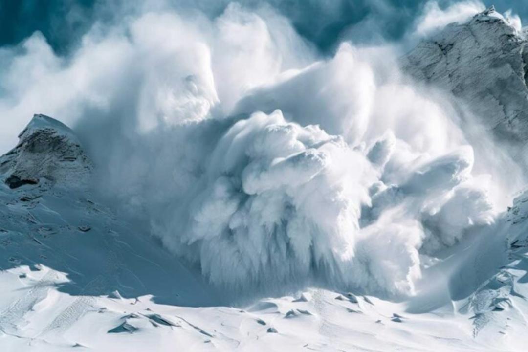 بهمن بسیار بزرگ در حال پیشروی به پایین دست؛ منبع عکس: britishcolumbia.com؛ عکاس: نامشخص