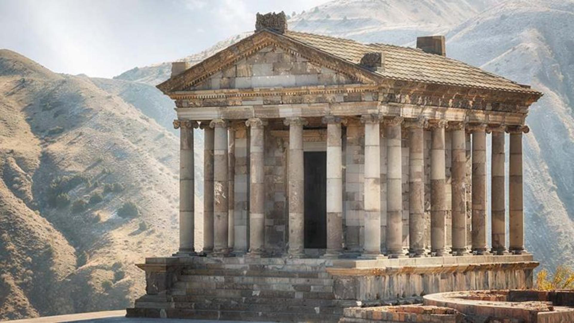 معبد گارنی ارمنستان، منبع عکس: سایت greekcitytimes.com، عکاس: نامشخص