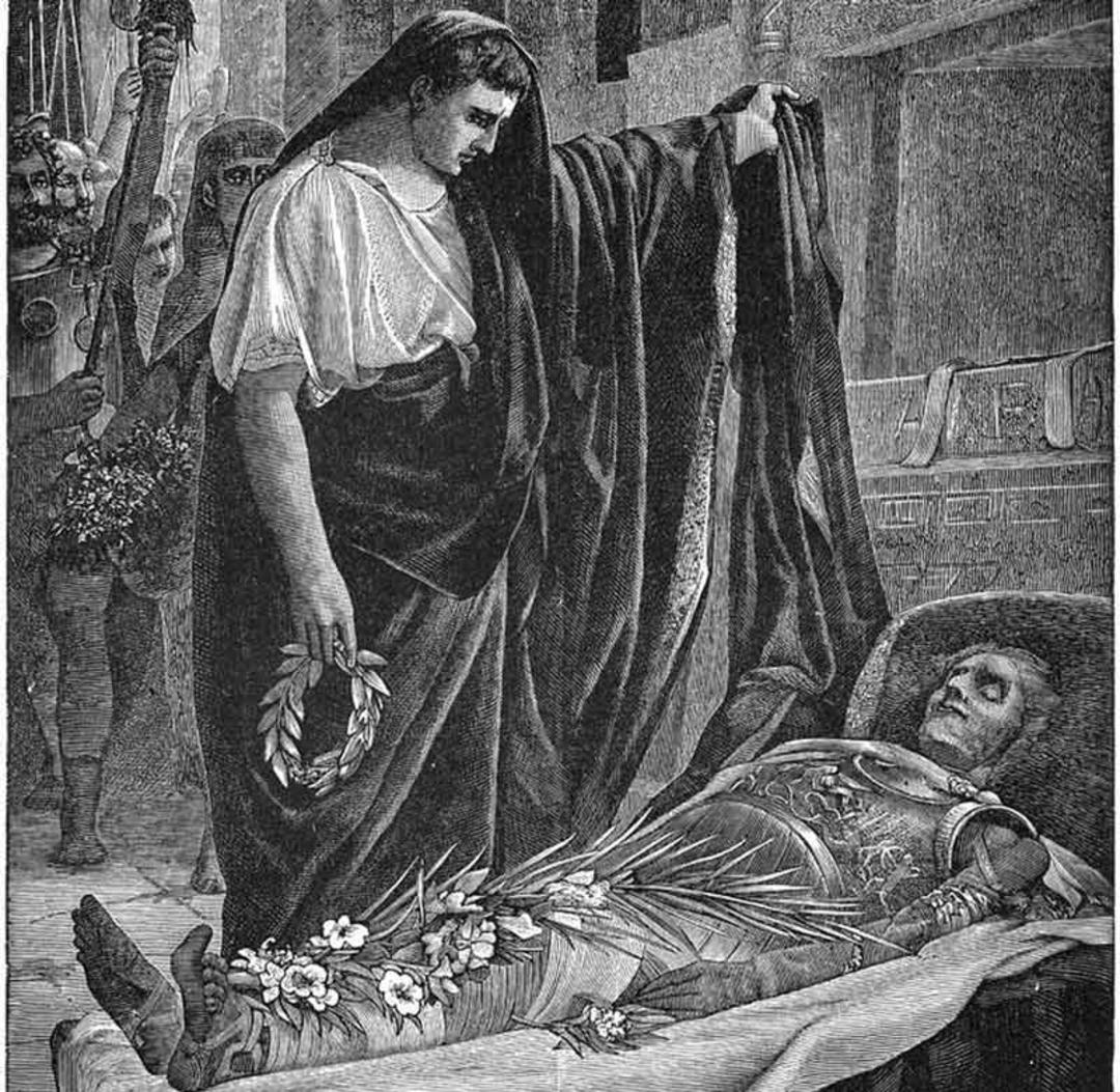 نقاشی امپراتور آگوستوس کنار جسد اسکندر؛ منبع عکس: Imperium Romanum