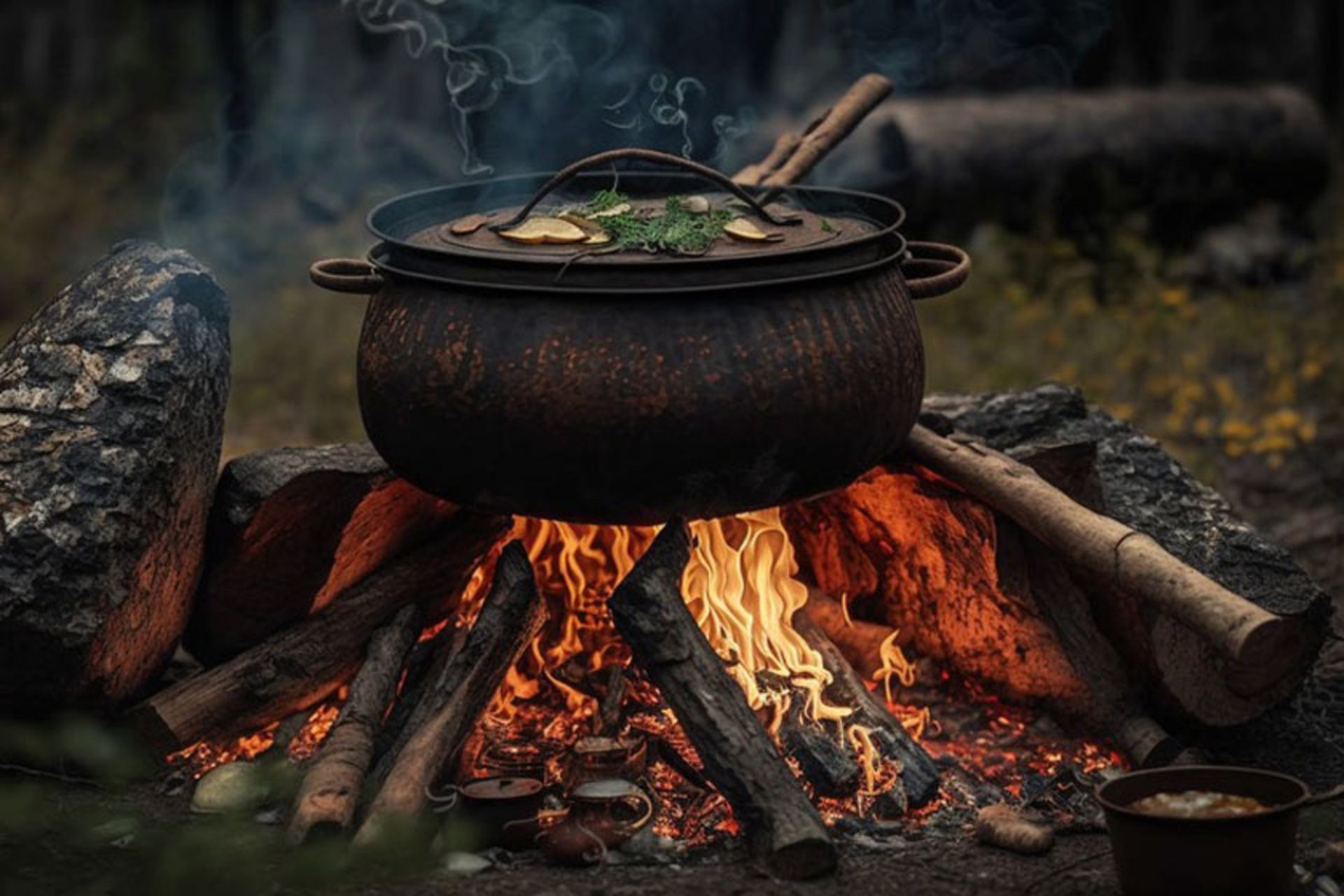 پخت غذا روی آتش؛ منبع عکس: Emergency Food Supplies؛ نام عکاس: نامشخص