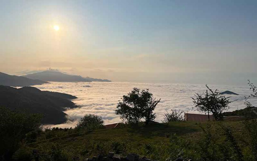 دریای ابر روستای فیلبند، منبع عکس: گوگل مپ، عکاس: حسین سلامت