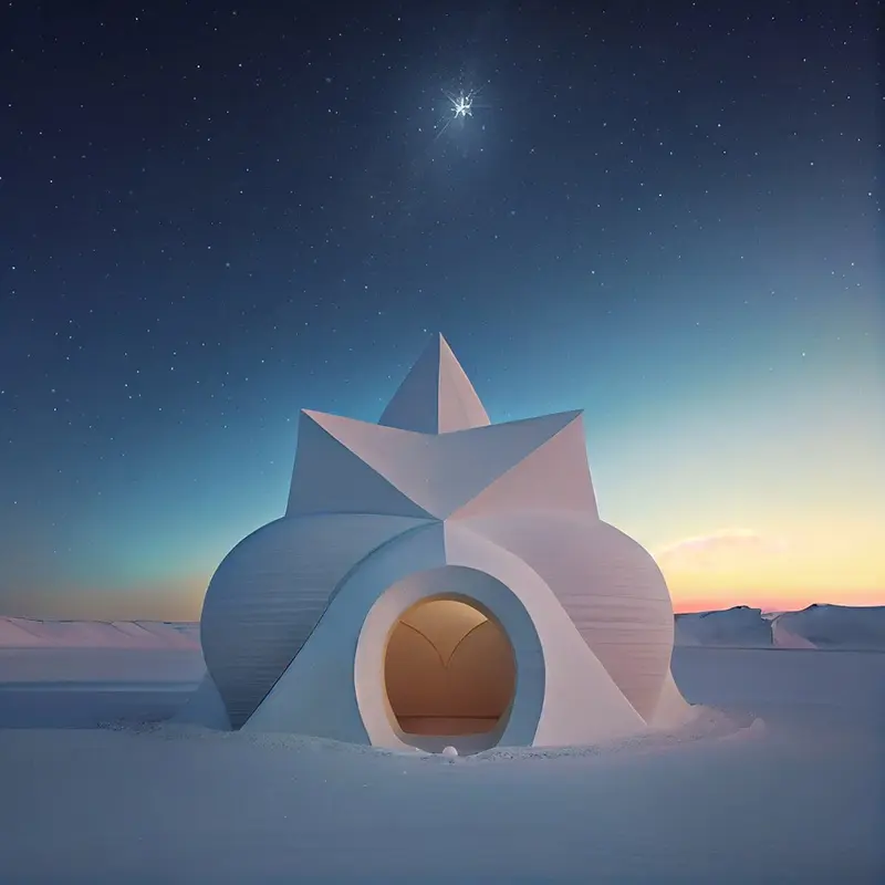 کلبه اسکیمویی برای تماشای آسمان شب