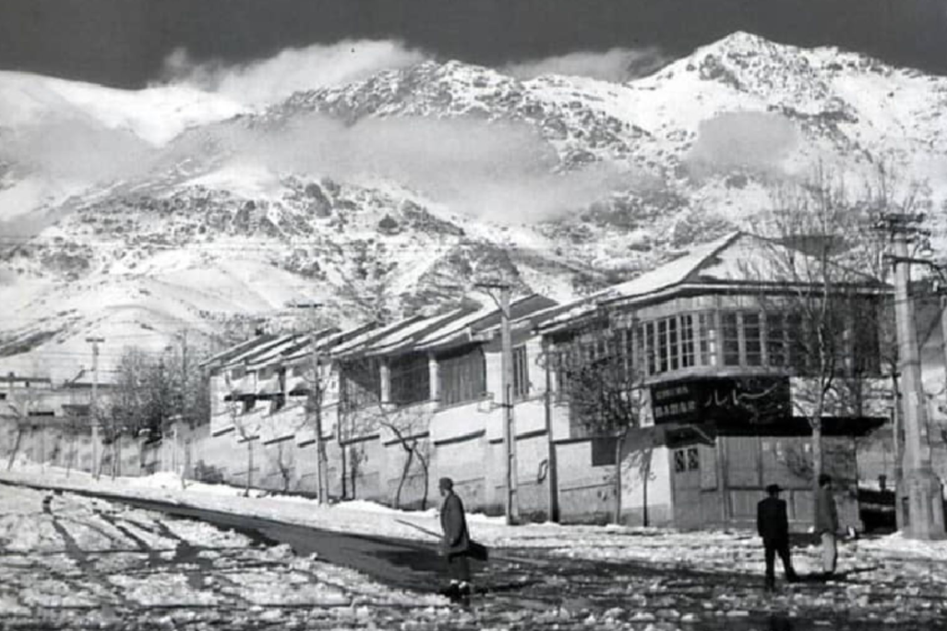 عکس قدیمی از تجریش برفی