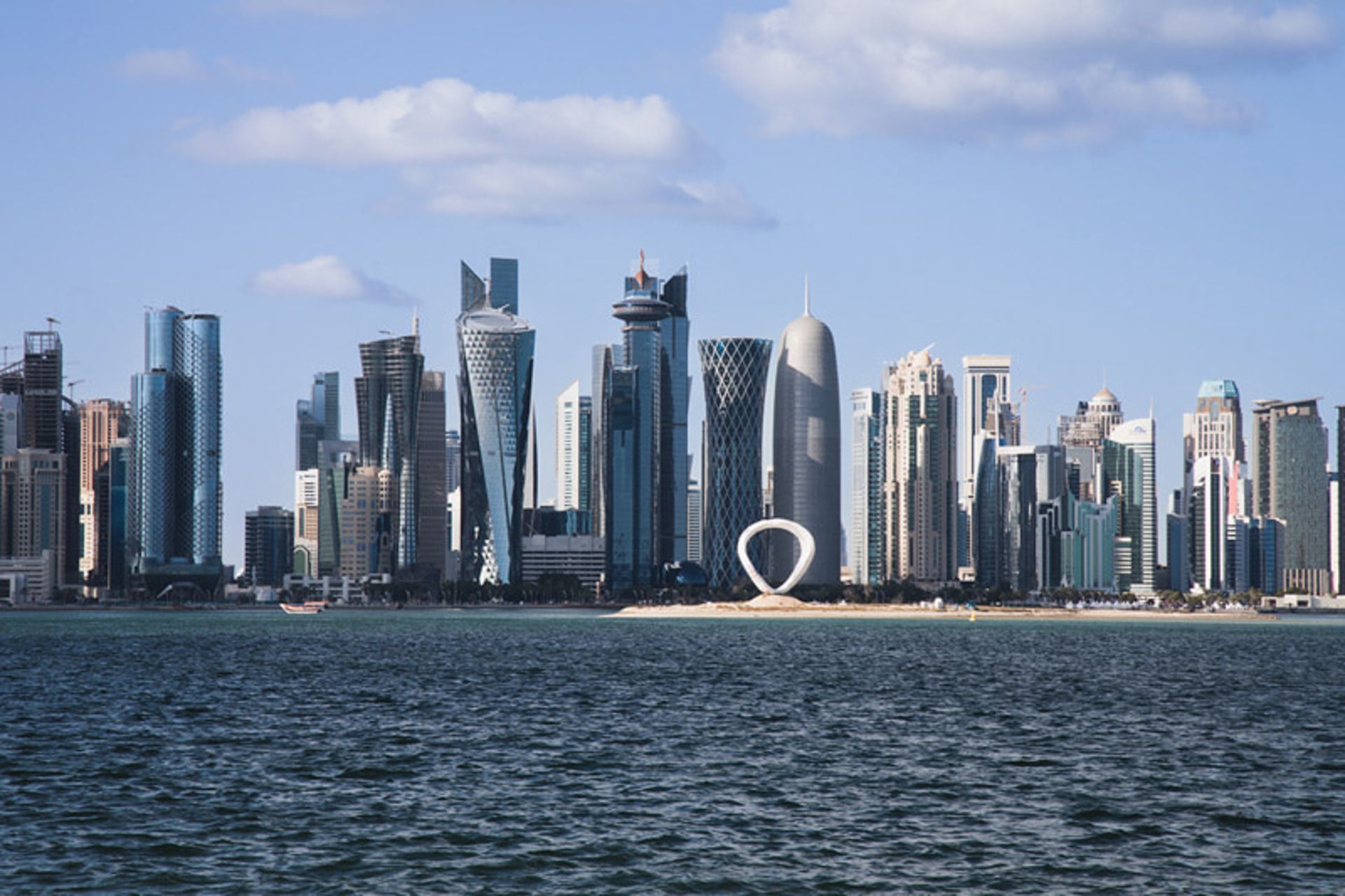 خط افق مدرن شهر دوحه
