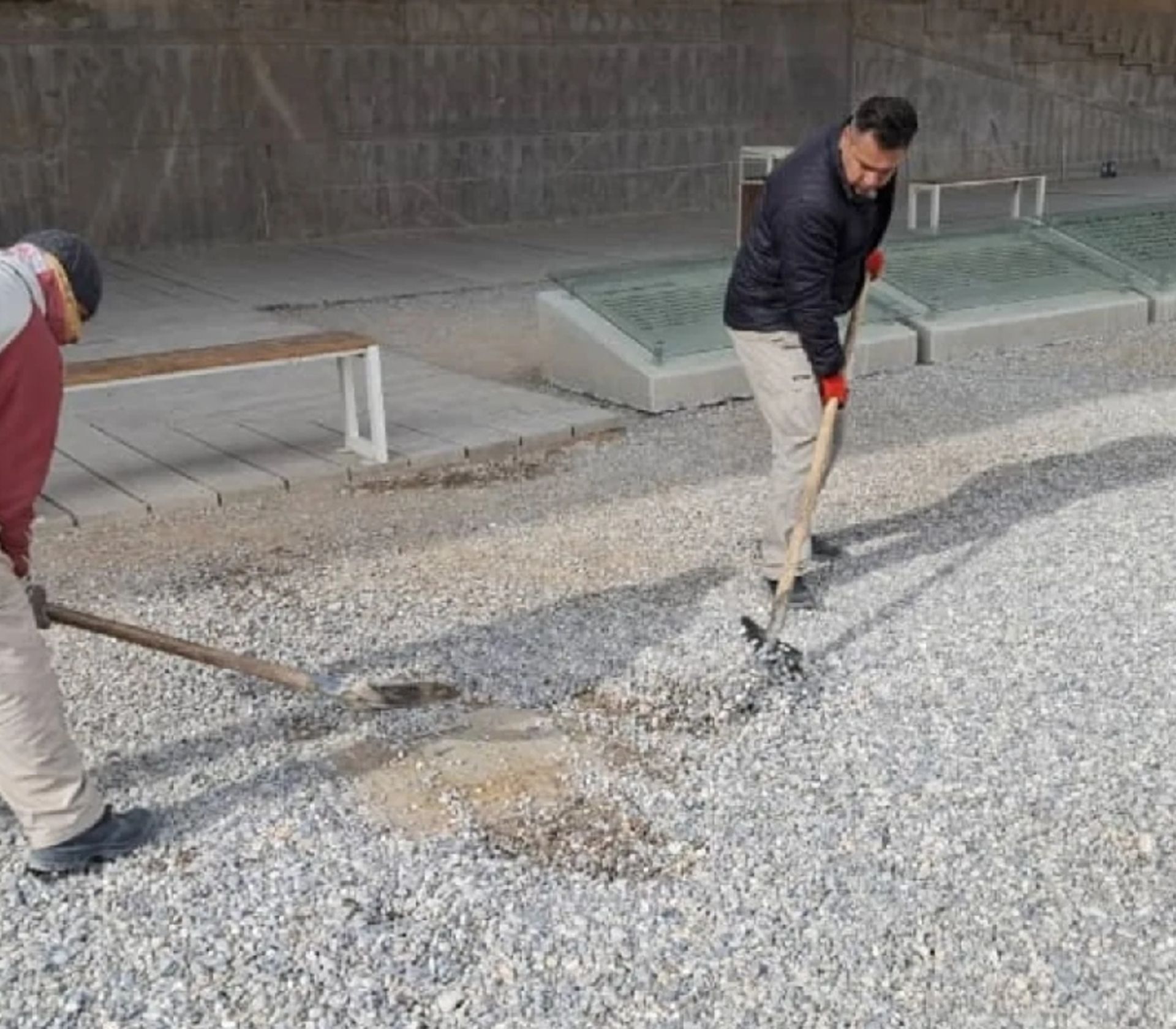 اقدامات محافظتی از تخت جمشید