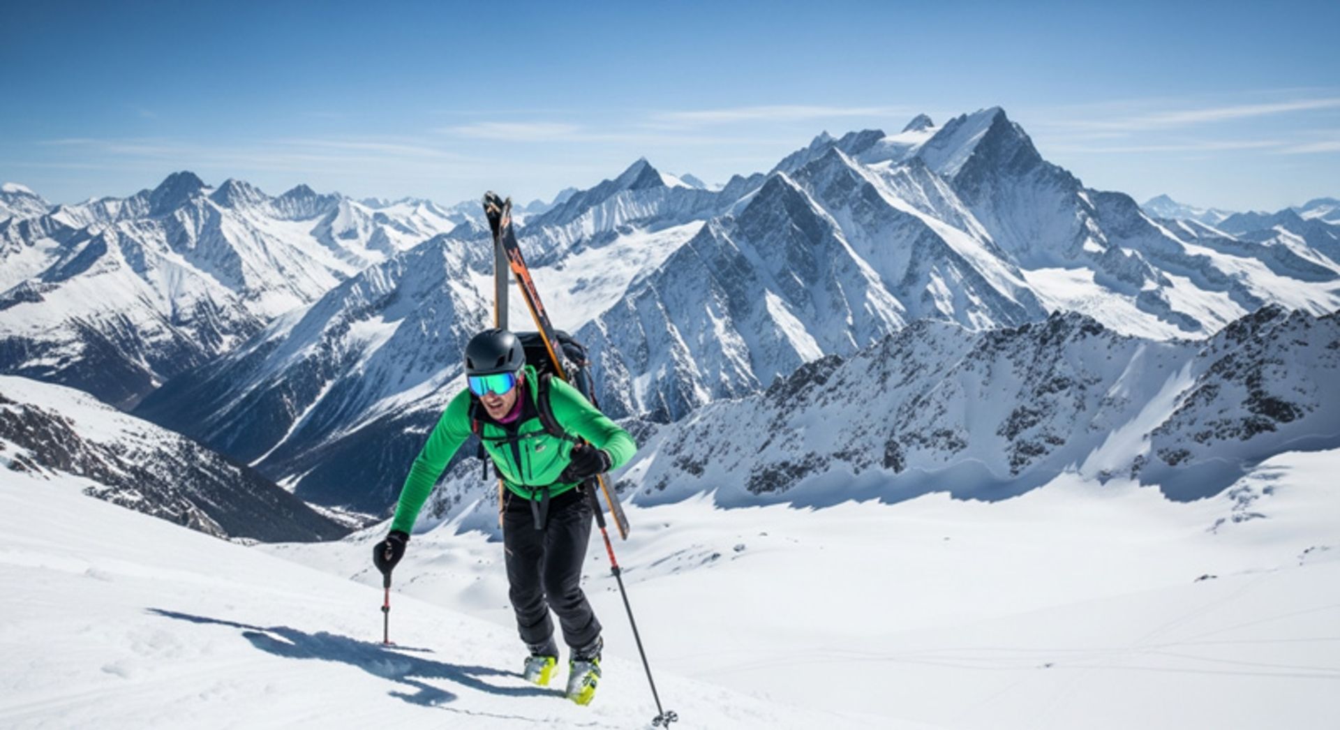 ورزشکار اسکیمو در حال صعود به قله کوه