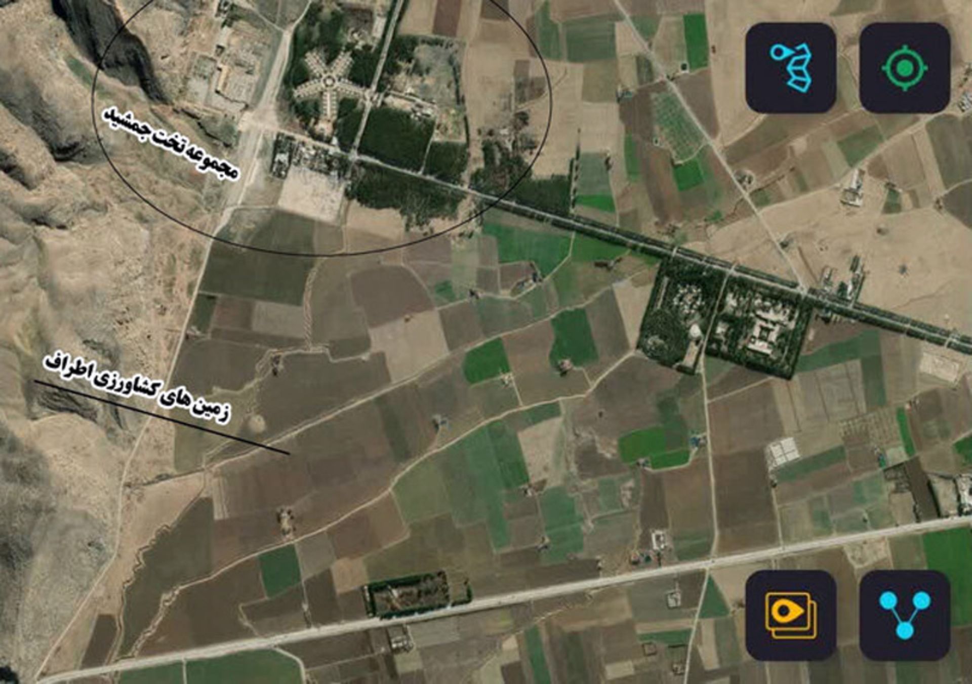 زمین کشاورزی اطراف تخت جمشید