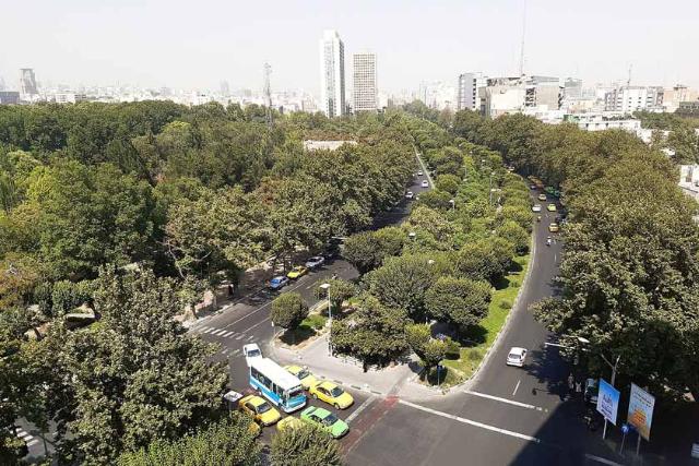 بلوار کشاورز از نمای بالا