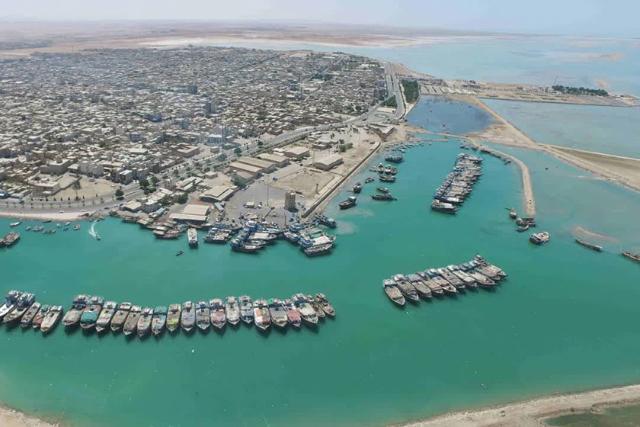تصویر هوایی از بندر ریگ؛ منبع عکس: مناقصات ایران؛ عکاس: نامشخص