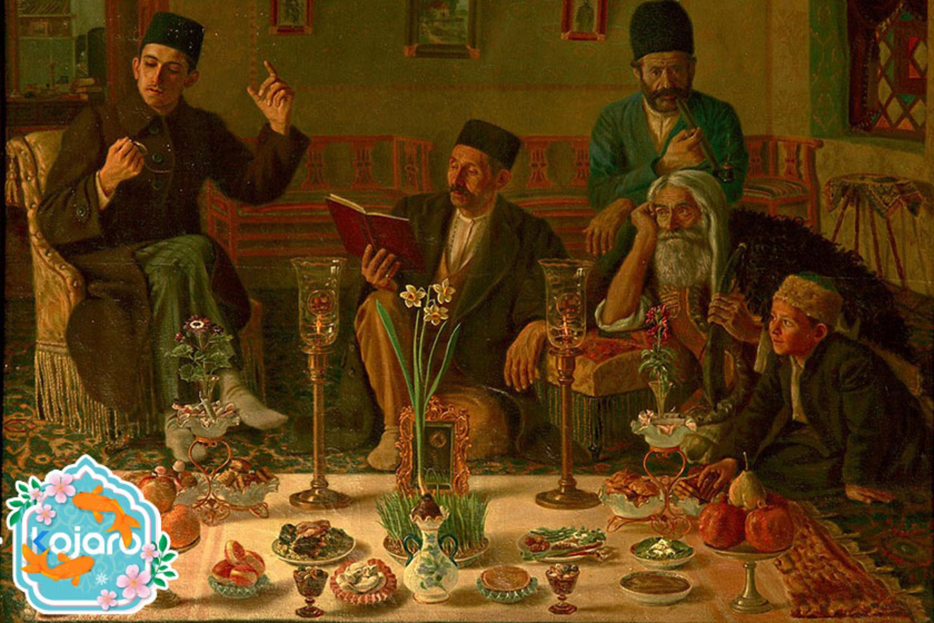 نوروز در ایران باستان؛ منبع عکس: ویکی‌مدیا؛ عکاس: گنجینه کاخ گلستان