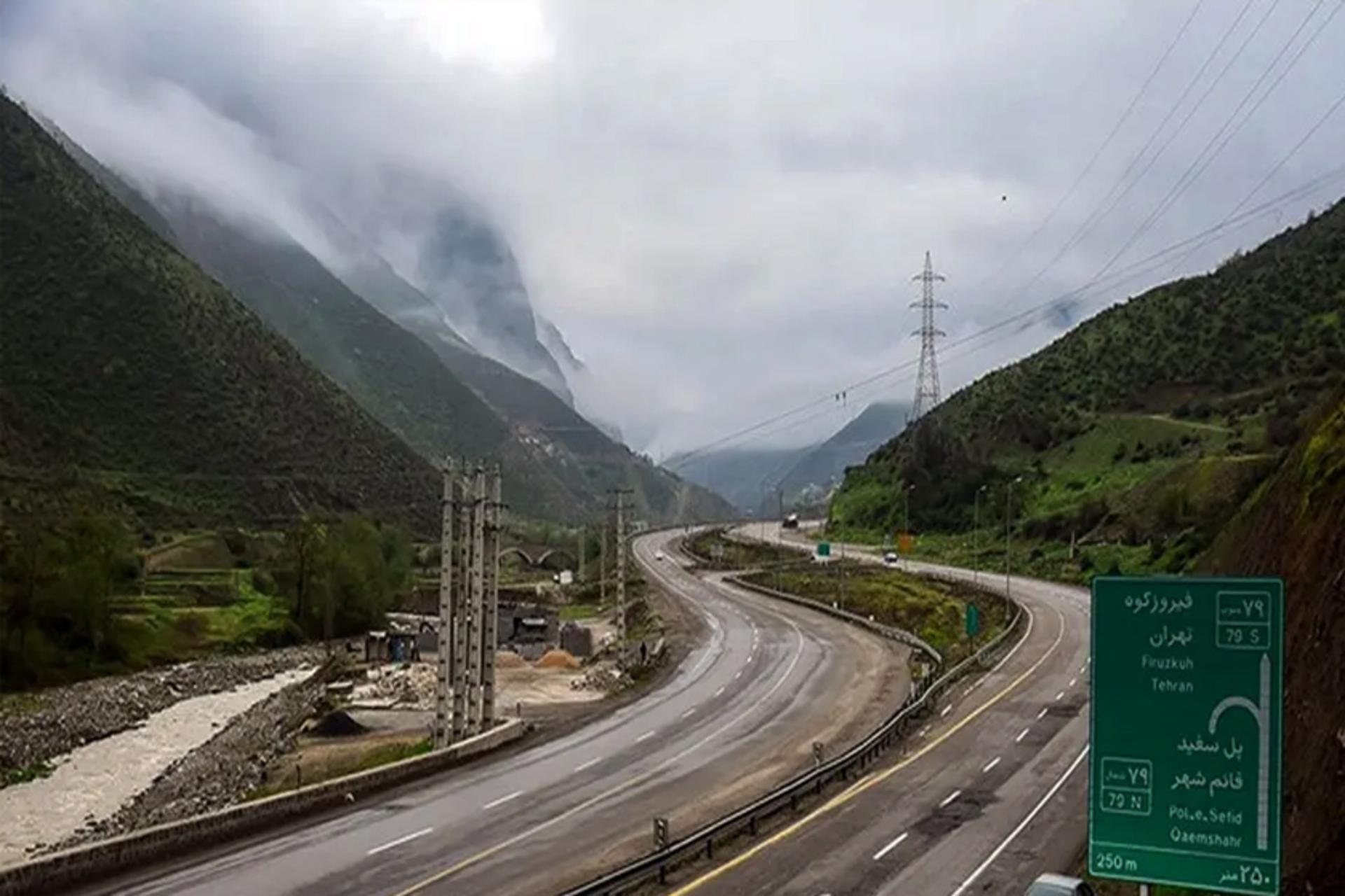 نمای بخش شمالی آزادراه تهران شمال