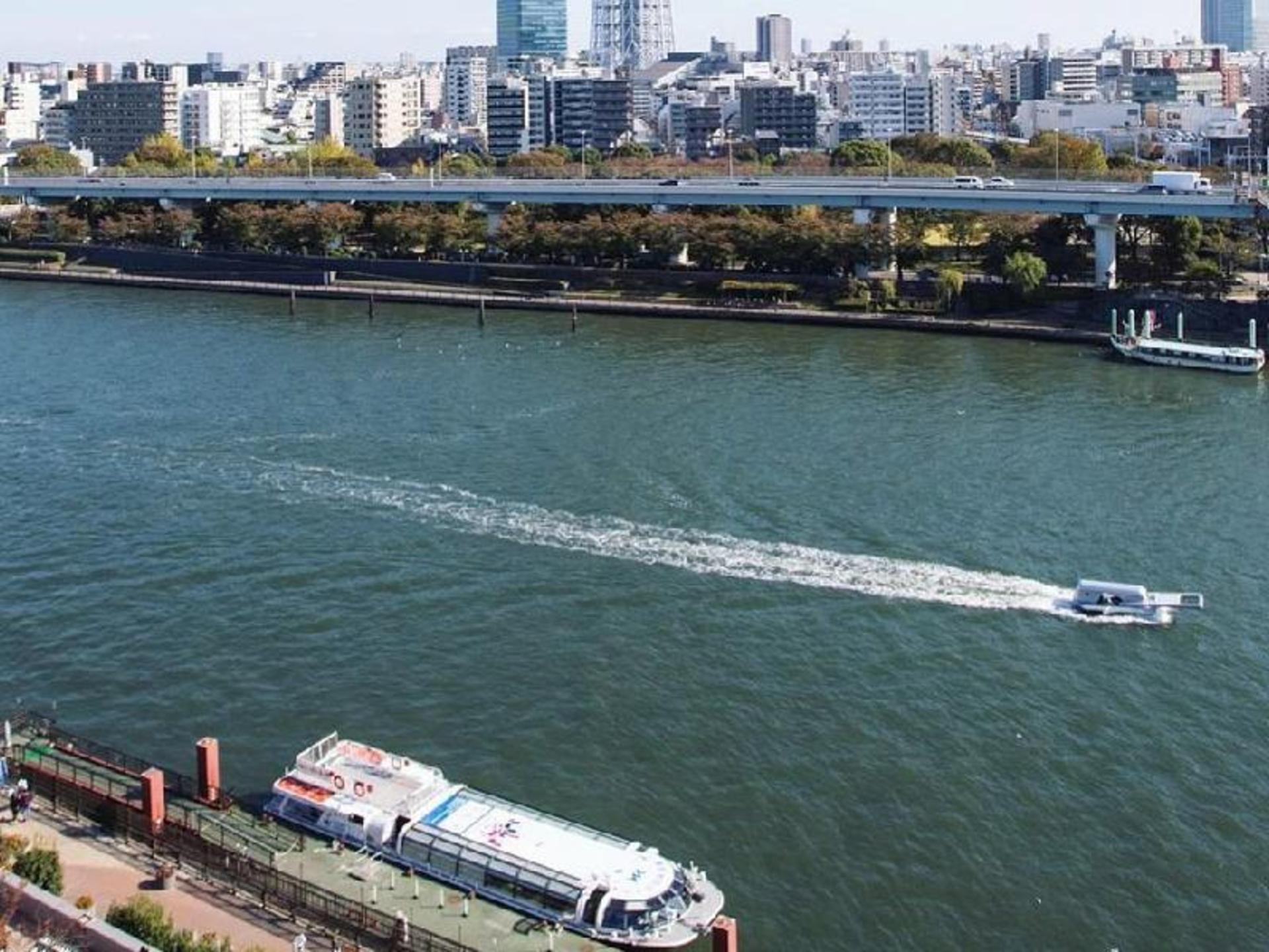 قایق زیپی در حال حرکت روی آب و ایجاد موج