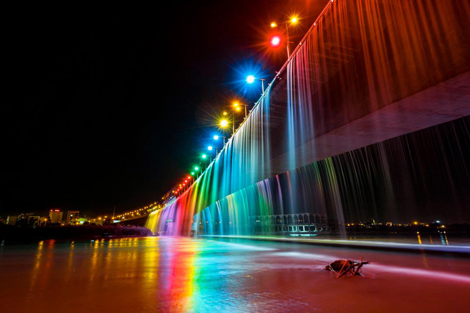 پل هفتم یا آبشار اهواز در شب