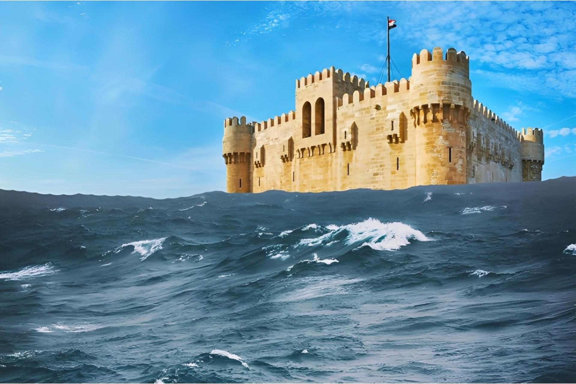 نمای بیرونی قلعه قیتبای در اسکندریه مصر