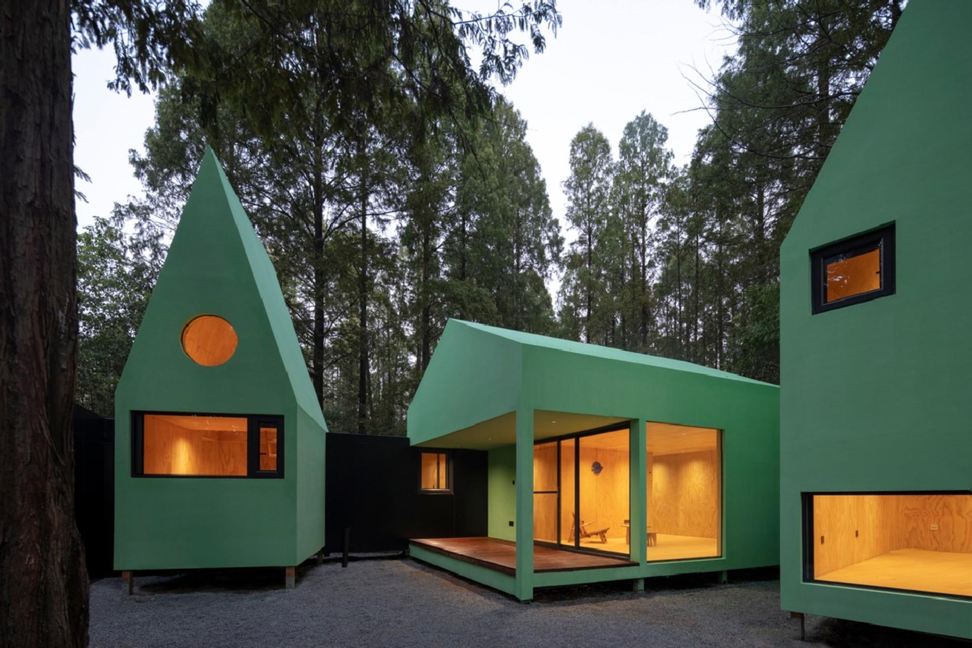 کلبه های اقامتگاه کمپ مخفی چین