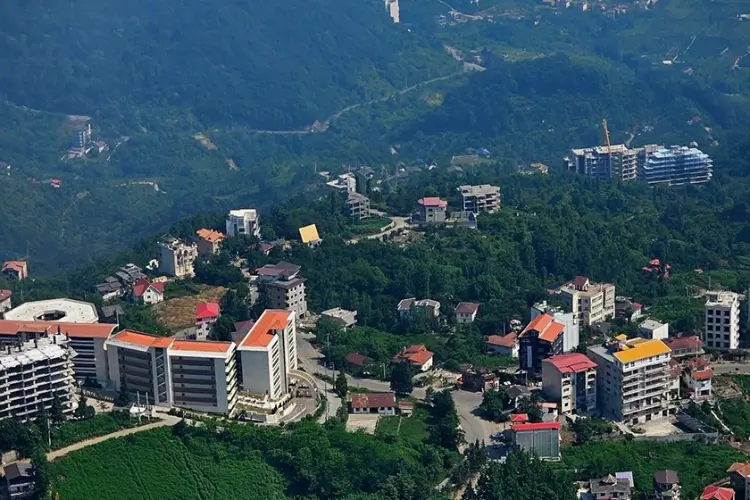 تصویر هوایی از طبیعت سرسبز اربکله رامسر