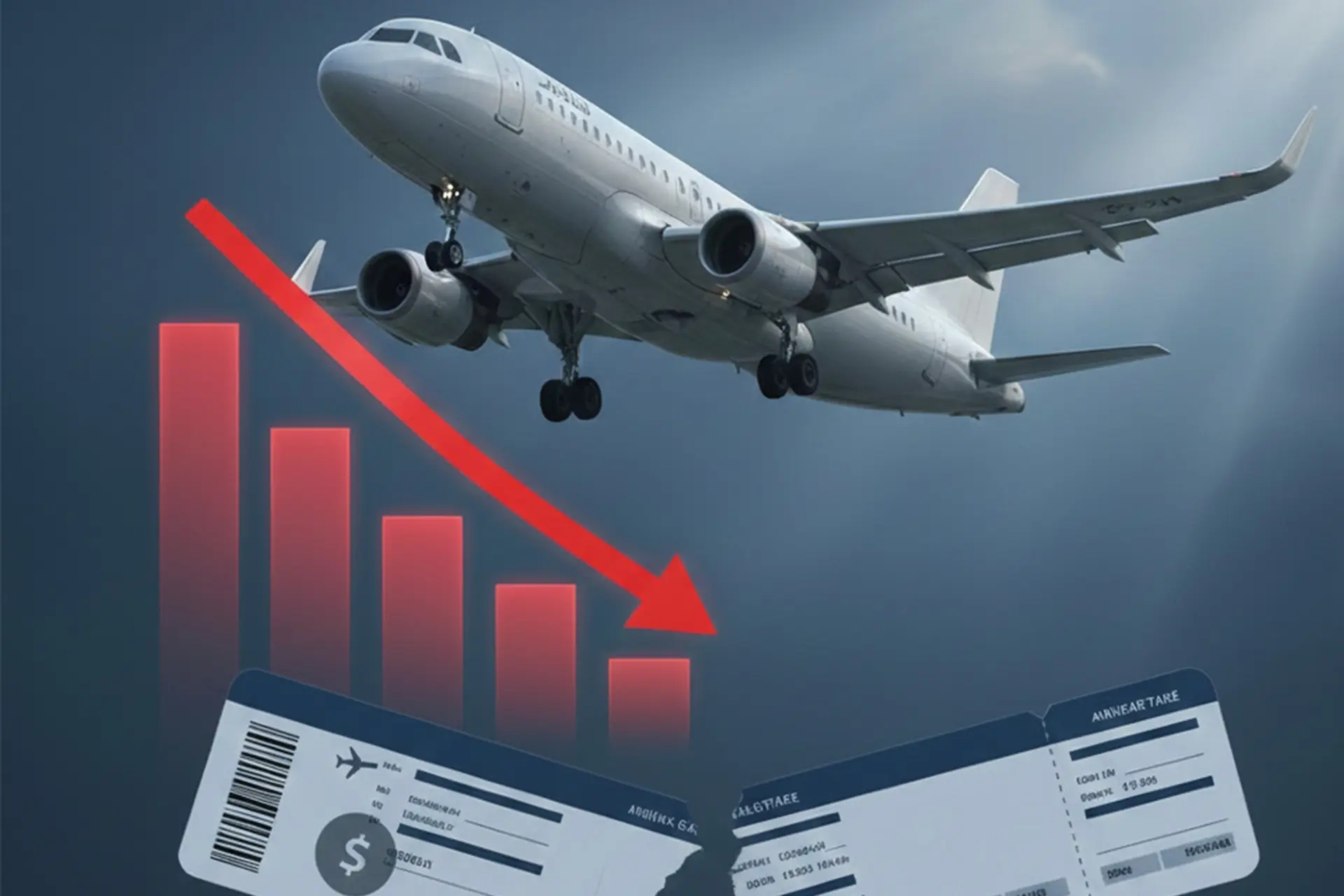 مسافرت هوایی ۱۰ درصد کاهش یافت؛ بلیت هواپیما ۴۰ درصد زیر نرخ