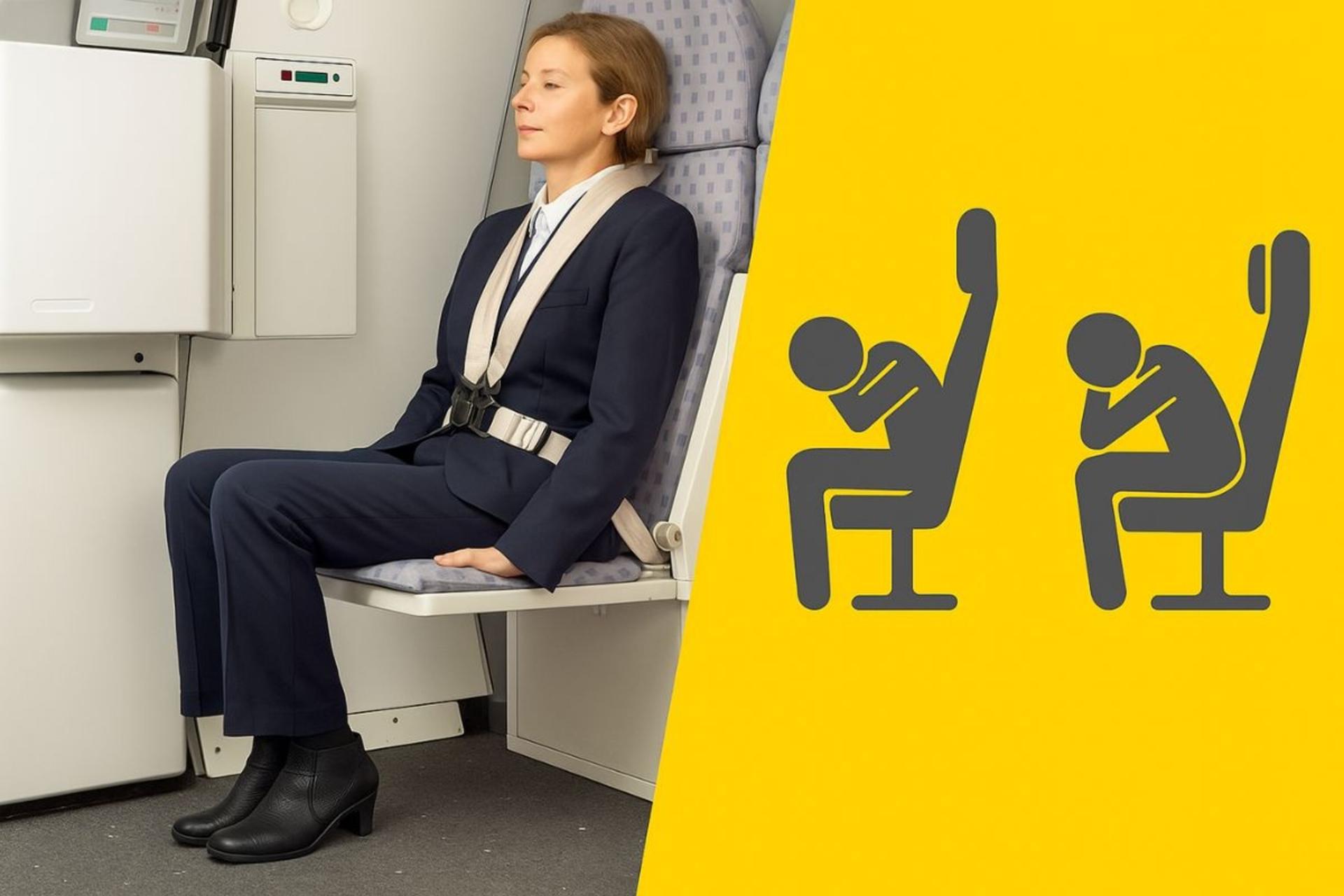 چرا مهمانداران در برخاست و فرود حالت خاصی می‌نشینند؟