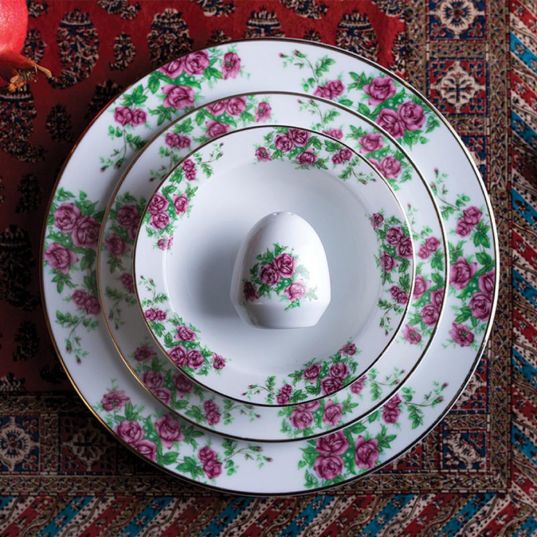 بشقاب گل‌ سرخی قدیمی